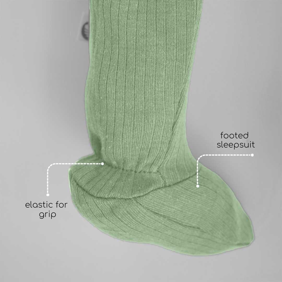 Ribbed Bamboo Footed Sleepsuit