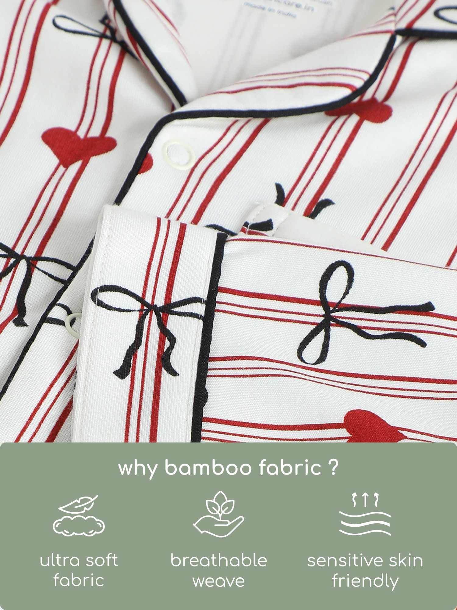 bamboo knit nightsuit - christmas collection