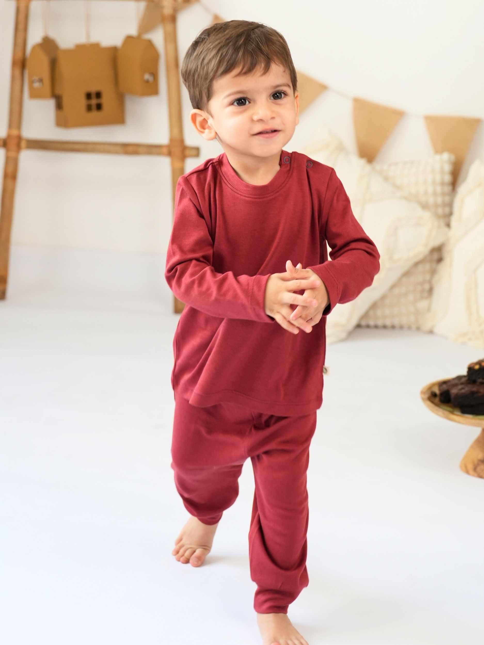 bamboo long sleeve pajama co-ord set - christmas collection