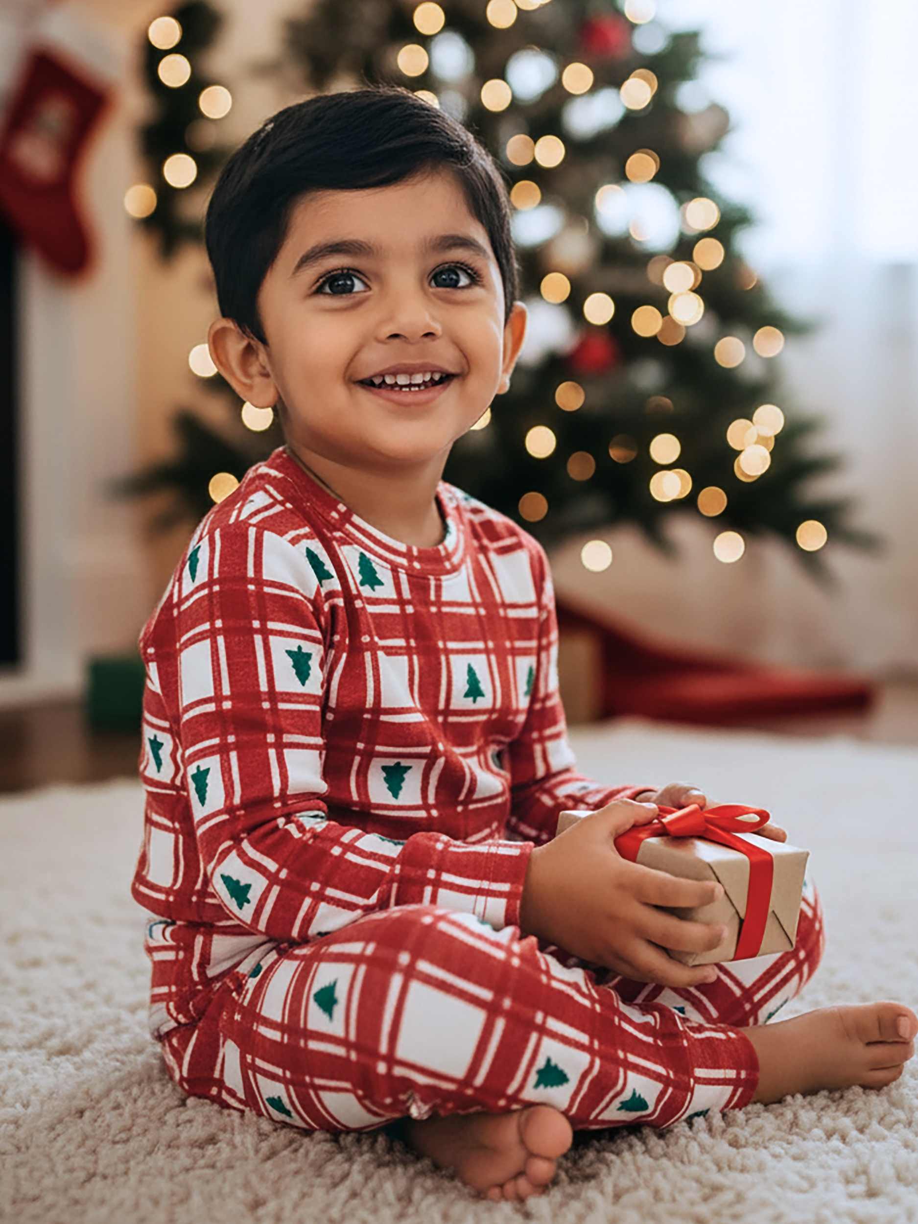 bamboo long sleeve pajama co-ord set - christmas collection