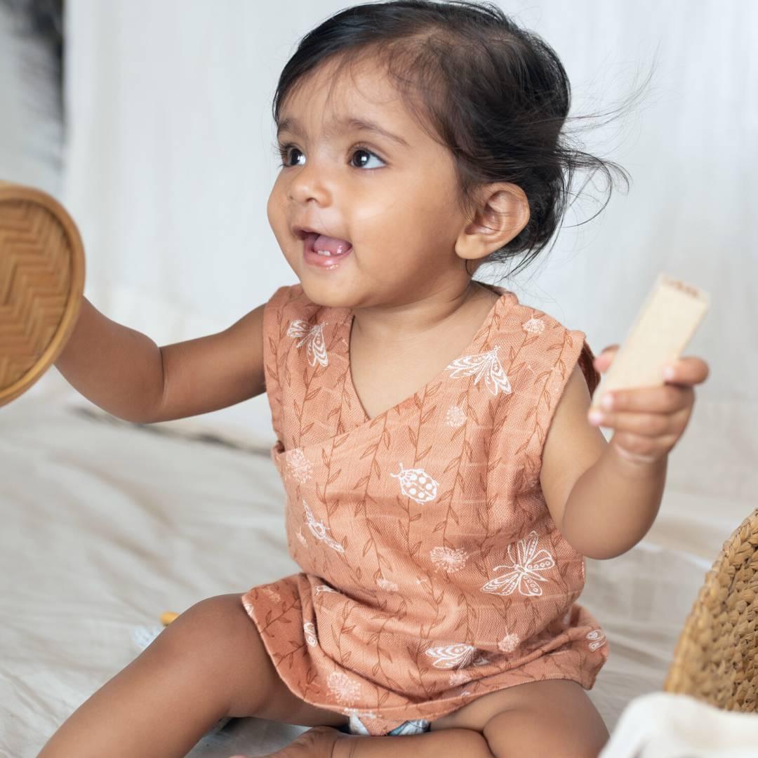 bamboo muslin kimono vest