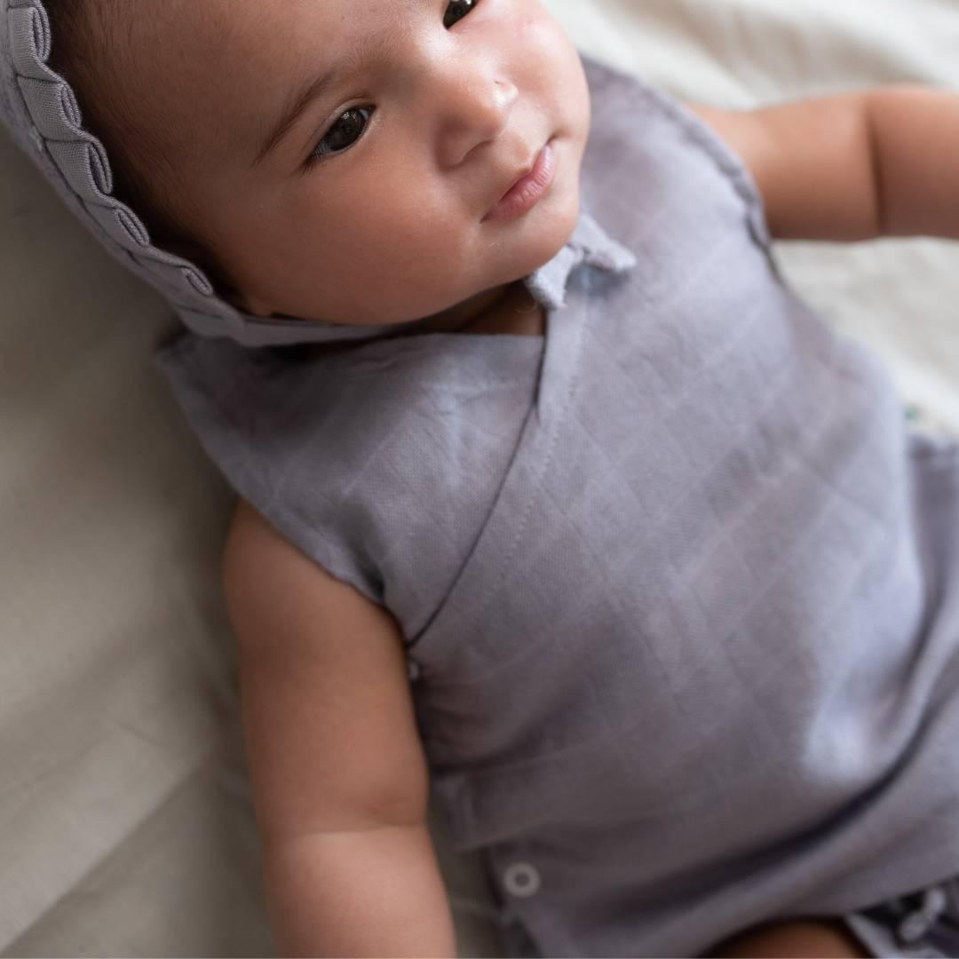 bamboo muslin kimono vest