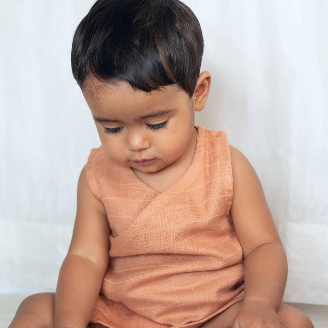 bamboo muslin kimono vest