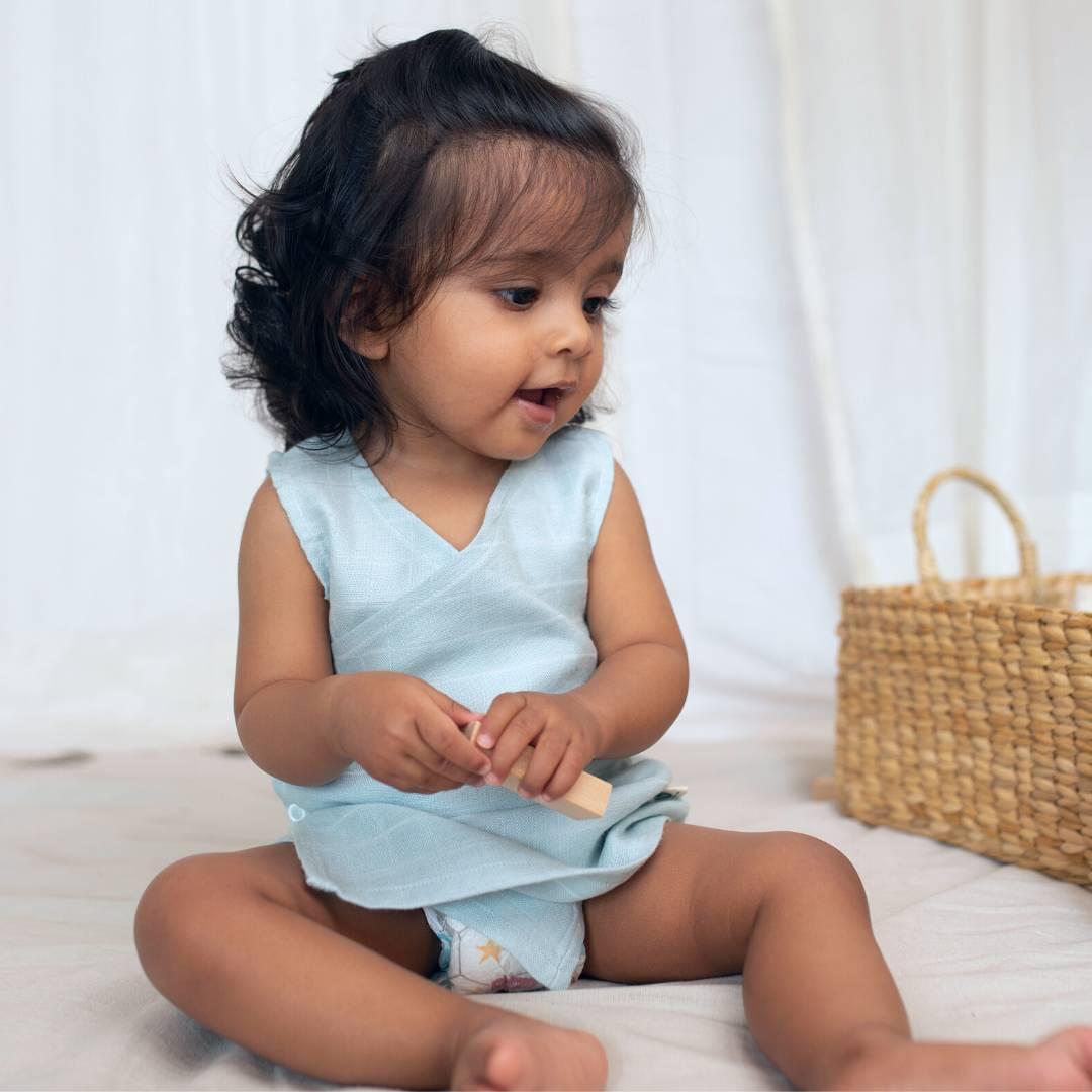 bamboo muslin kimono vest