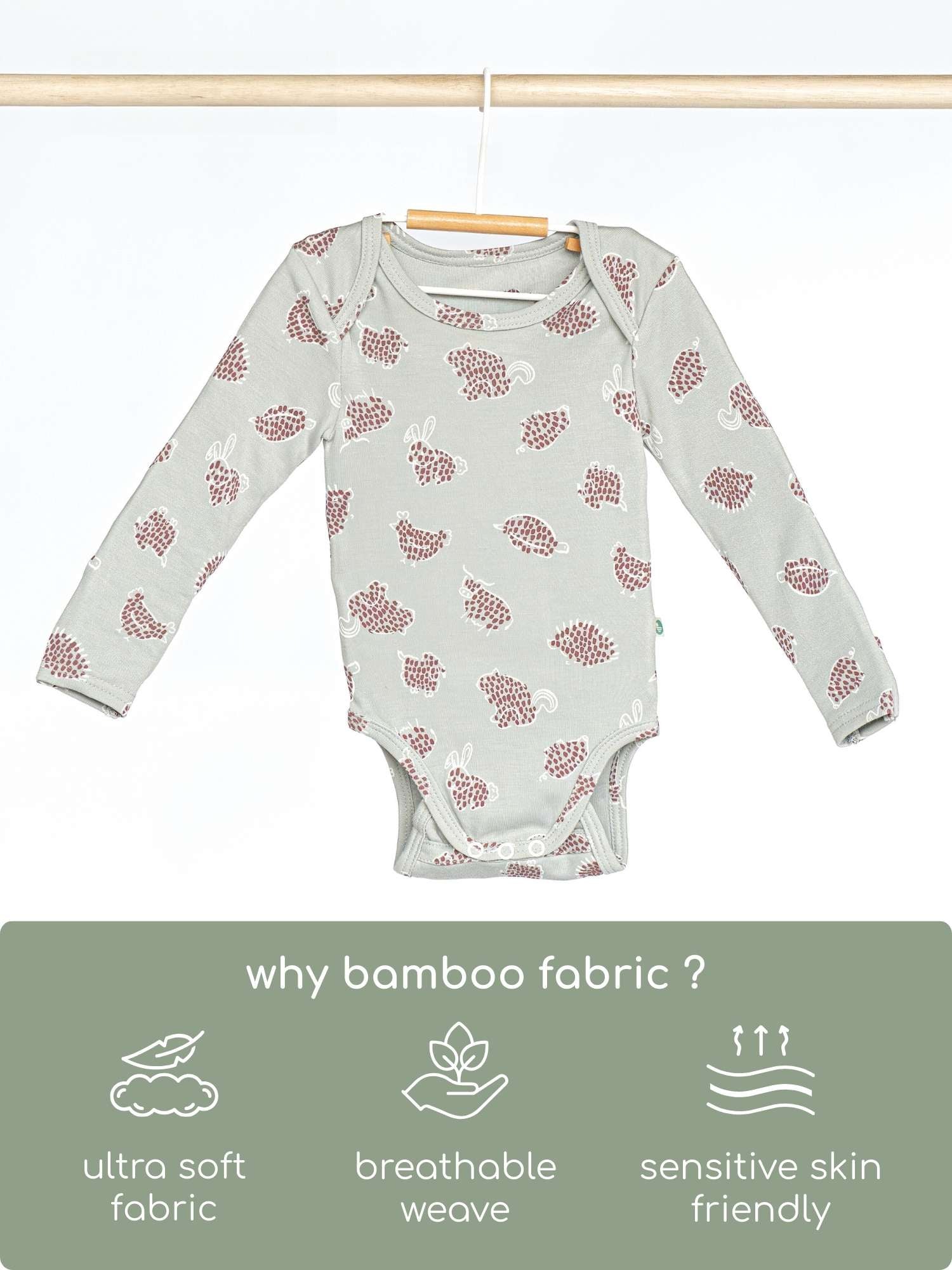 long sleeve bamboo bodysuit onesie for baby