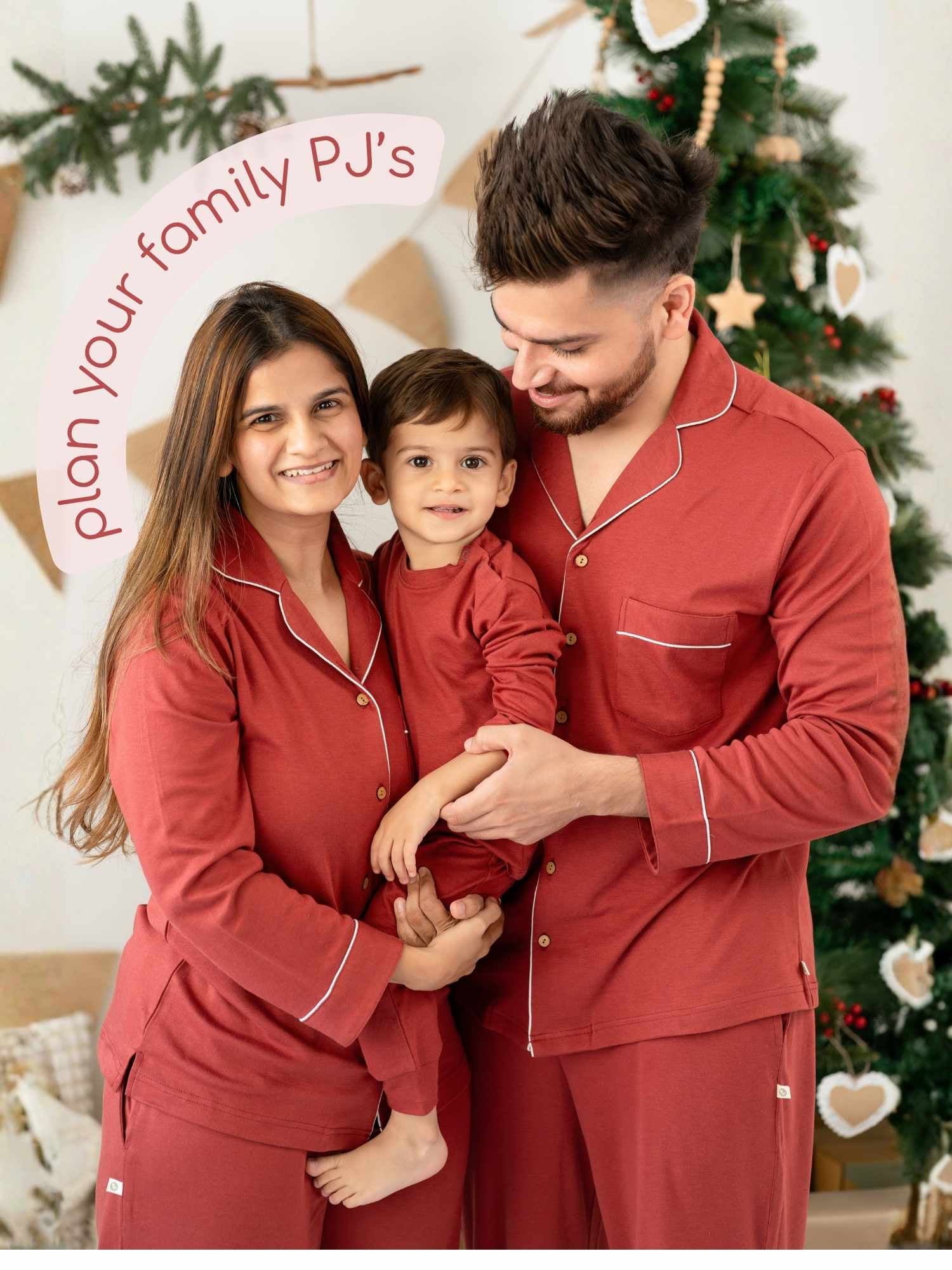 men's bamboo knit matching family christmas pajamas