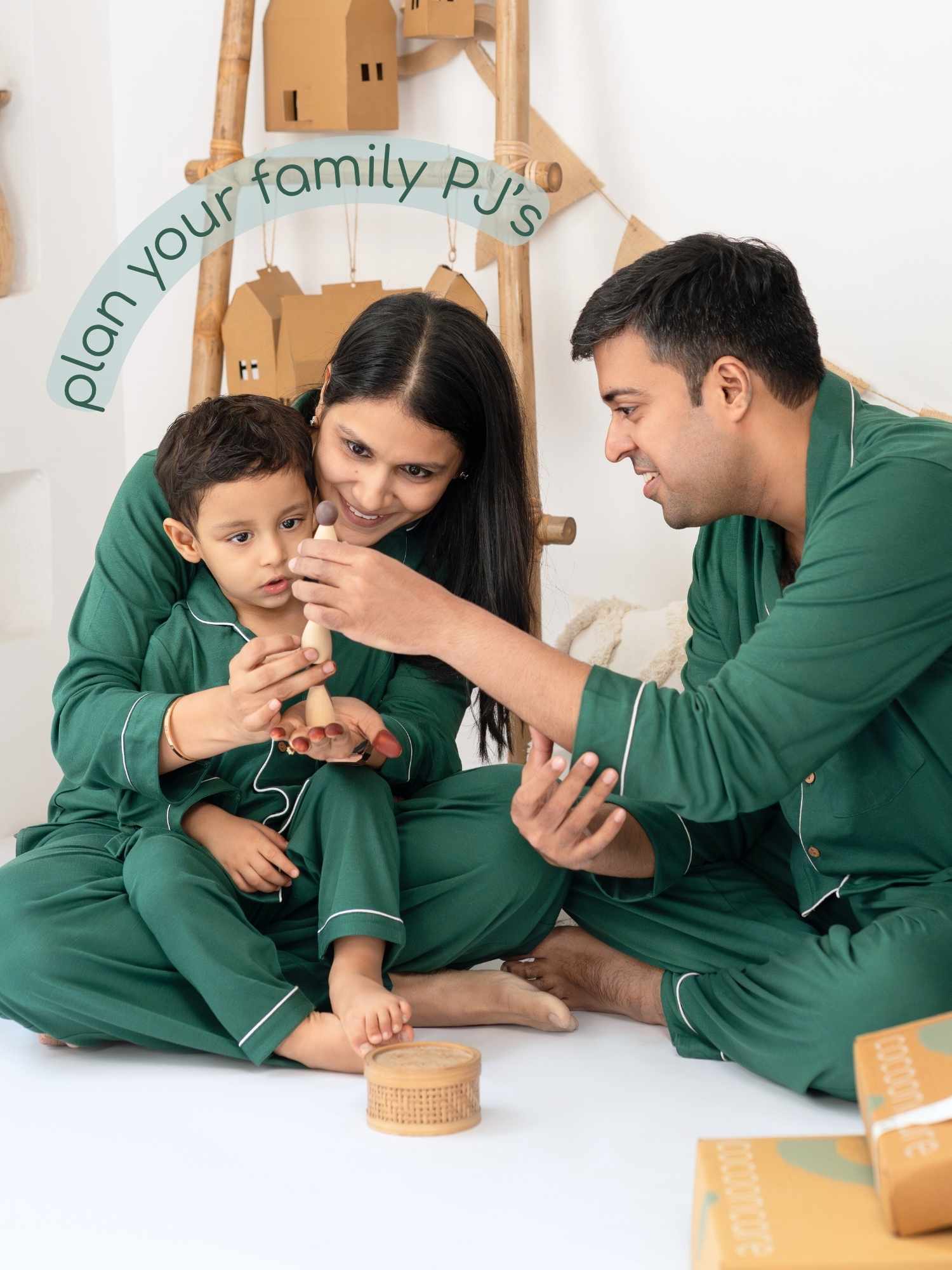 men's bamboo knit matching family christmas pajamas