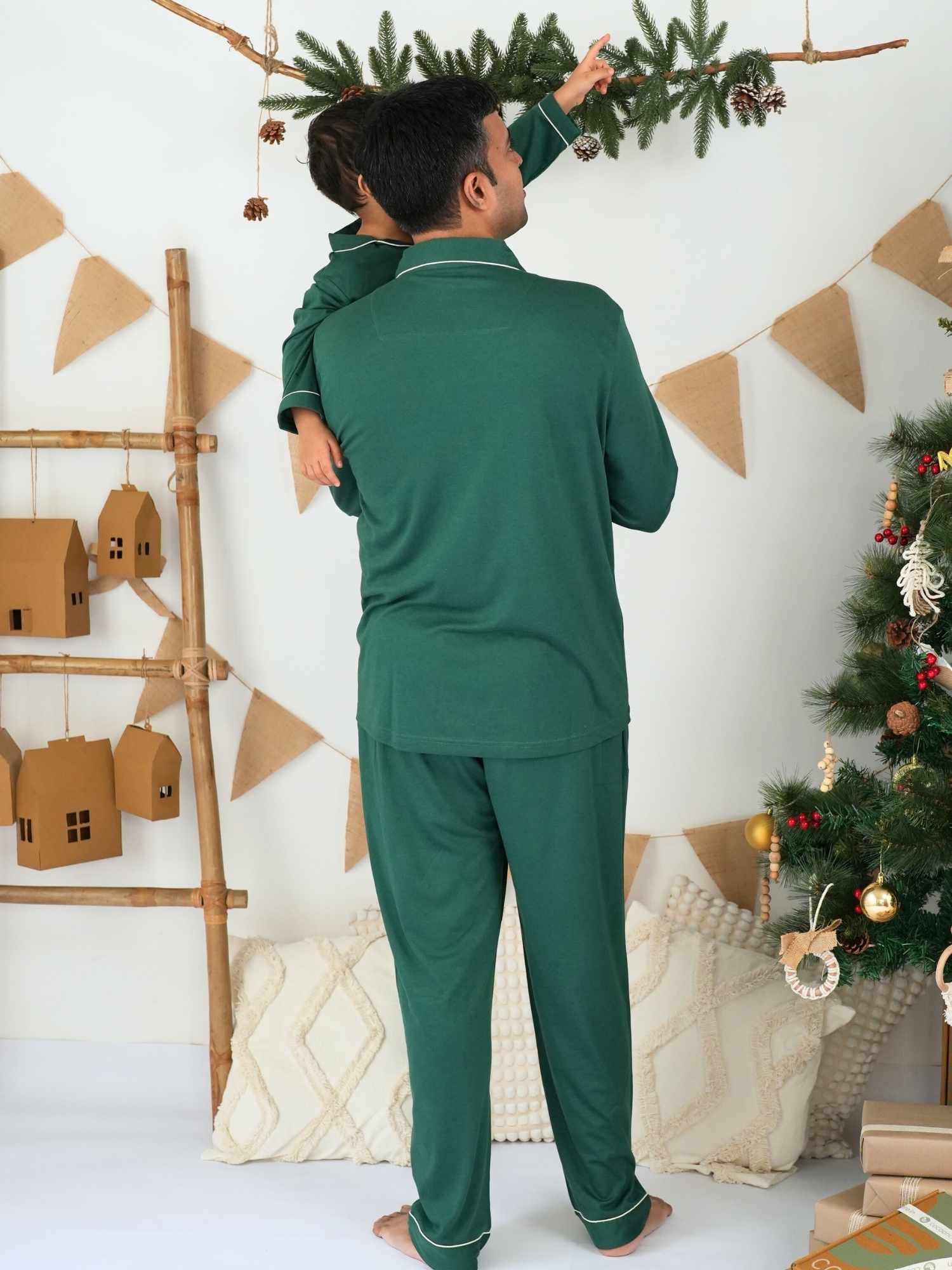 men's bamboo knit matching family christmas pajamas
