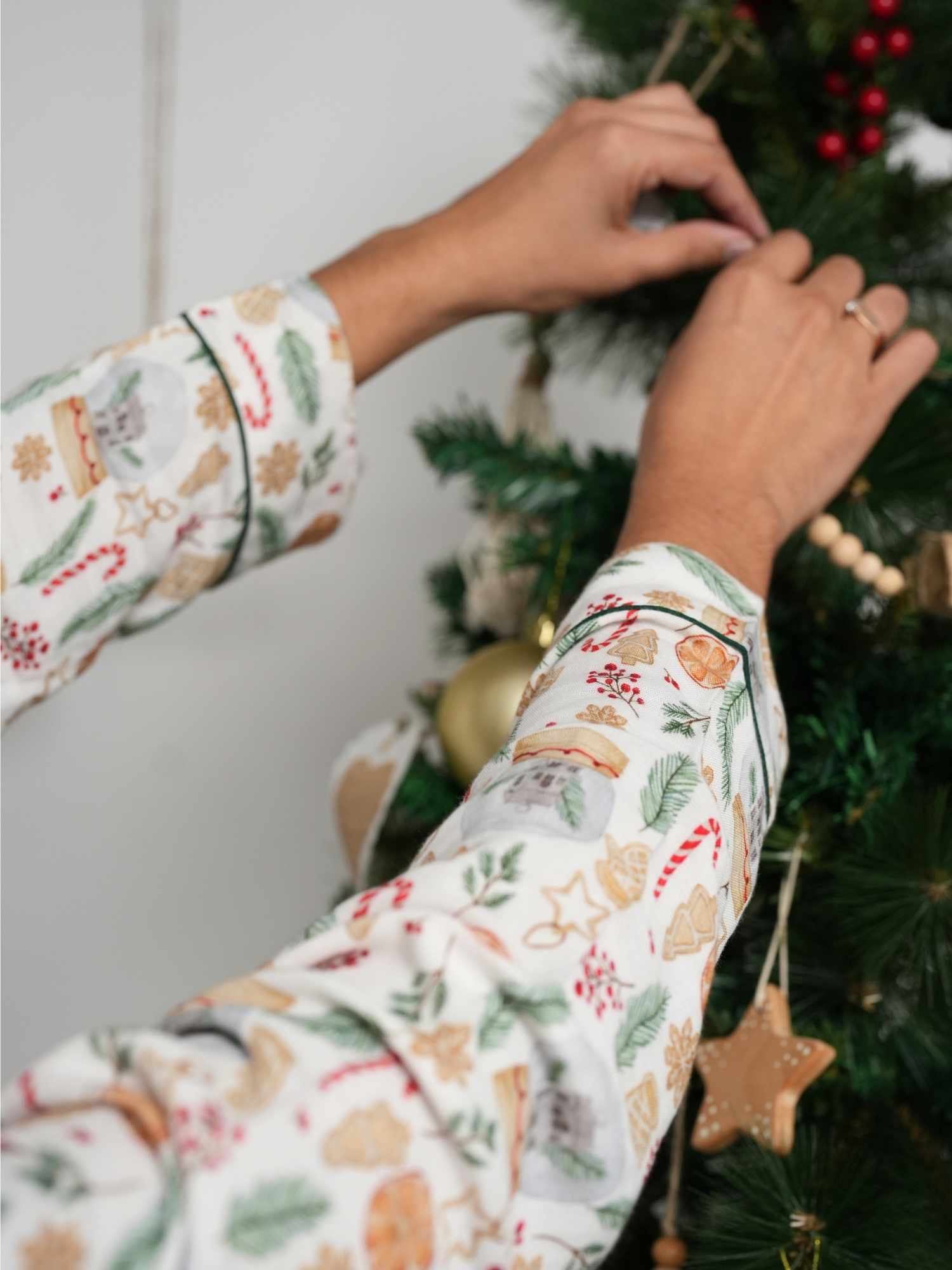 men's bamboo muslin matching family christmas pajamas