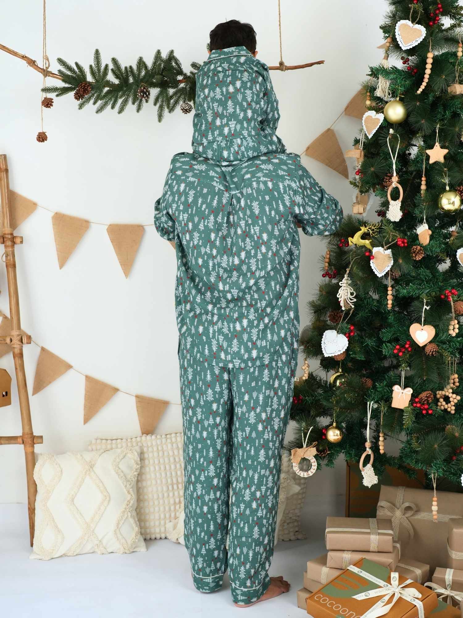 bamboo men's muslin pyjamas - christmas collection