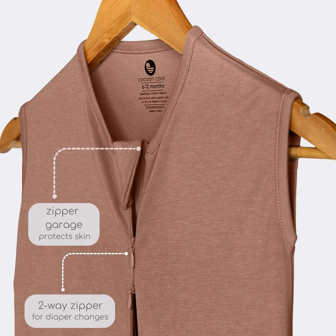 bamboo sleeping bag with foot opening - solid colours