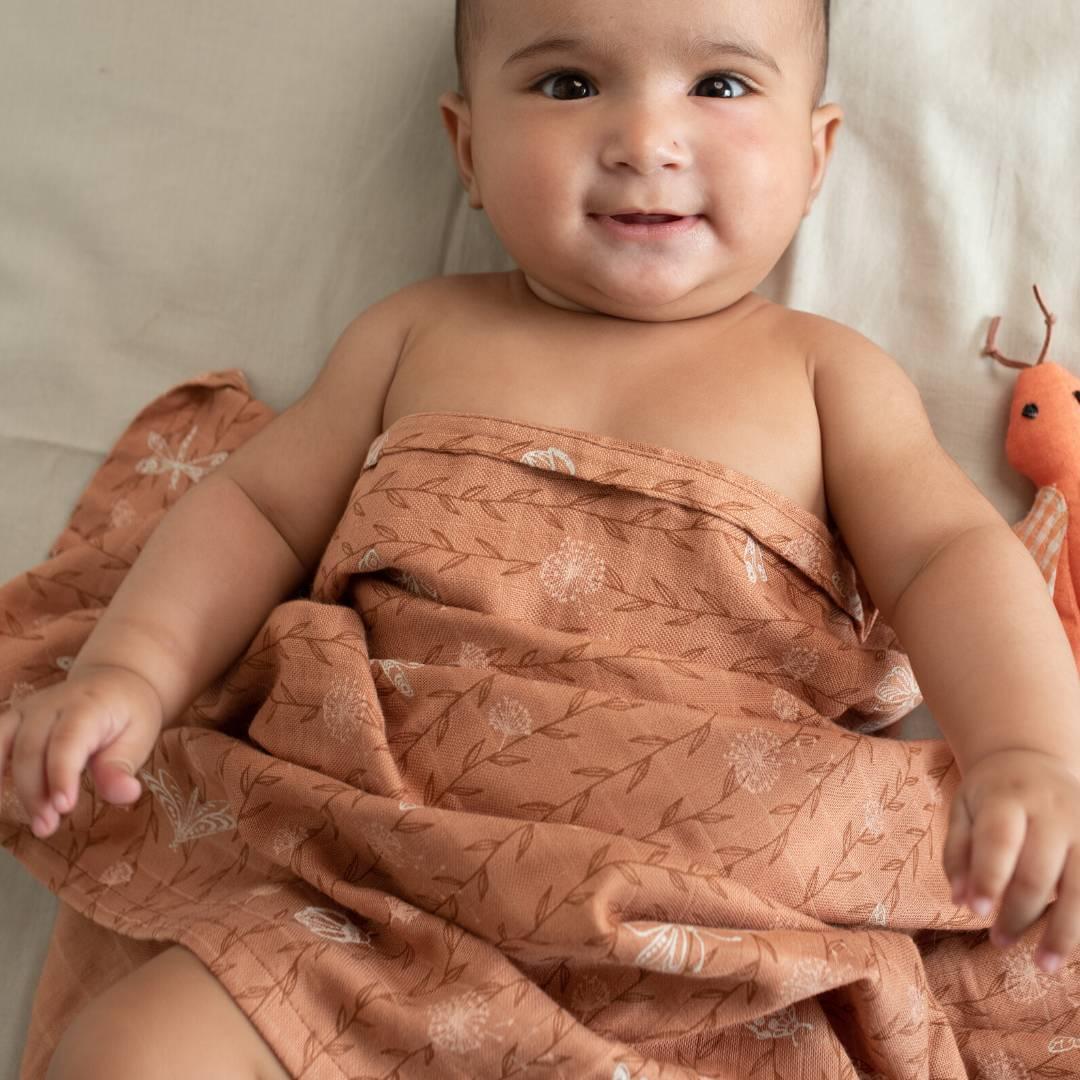 bamboo muslin baby swaddle/towel