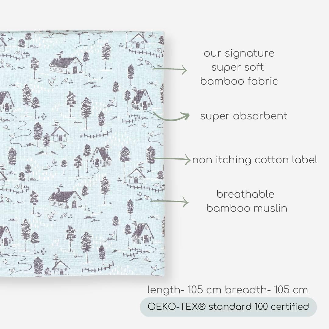 bamboo muslin baby swaddle/towel