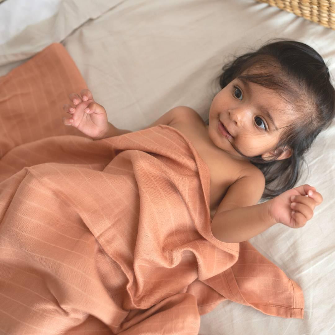 bamboo muslin baby swaddle/towel