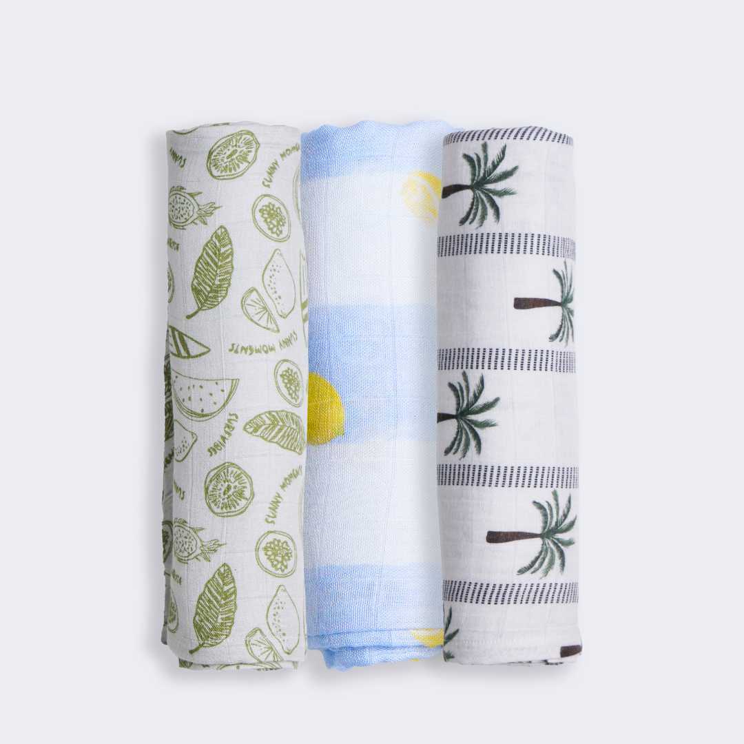 bamboo muslin swaddle pack of 3