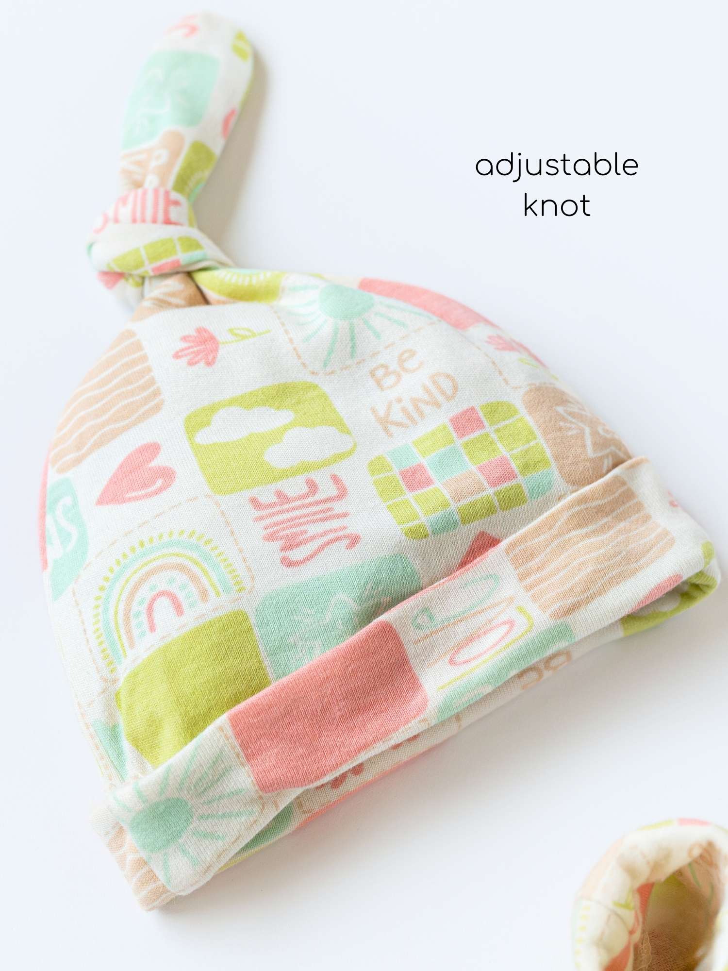 newborn baby bamboo cap mittens socks combo - prints