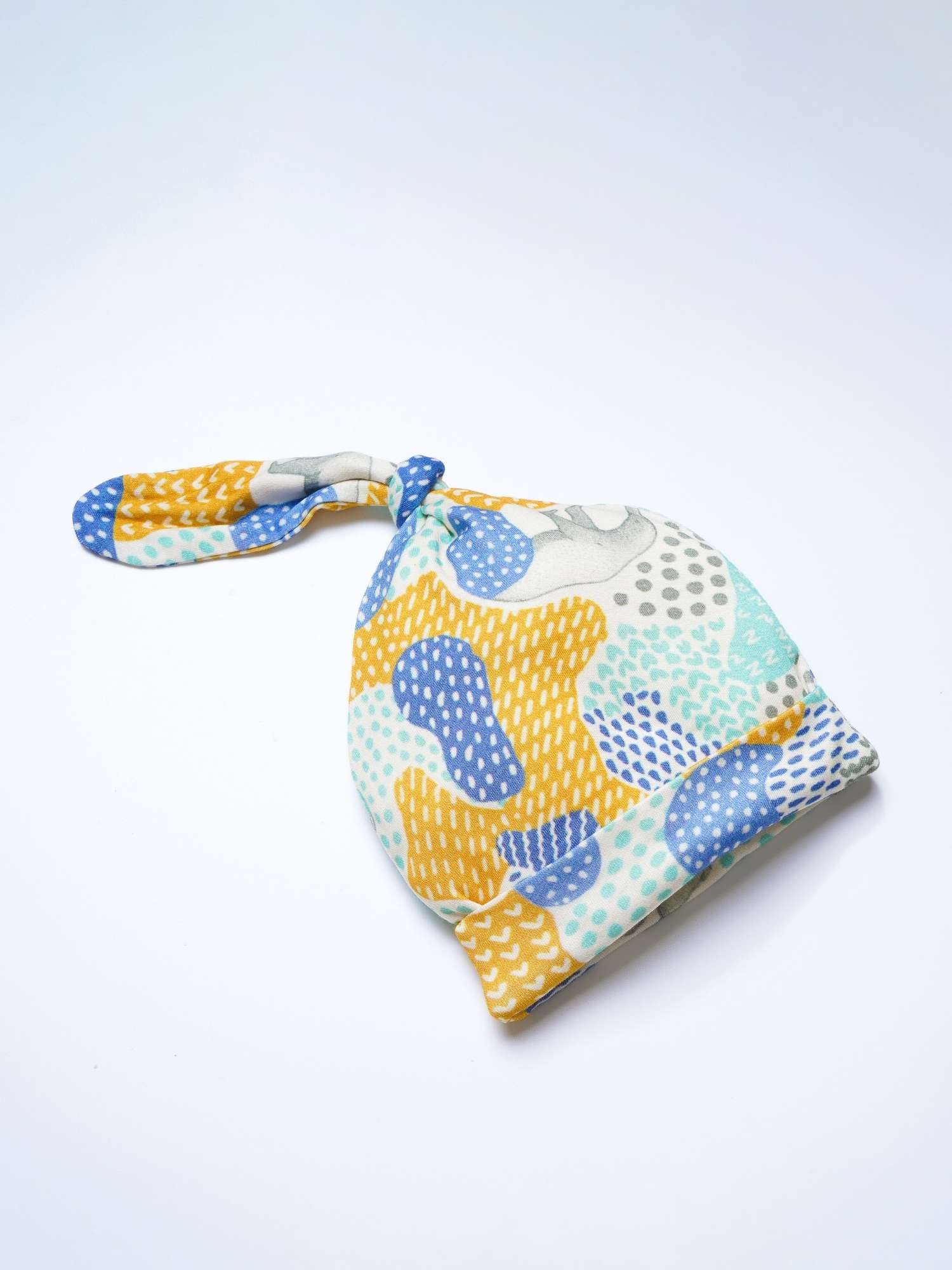 newborn baby bamboo cap mittens socks combo - prints