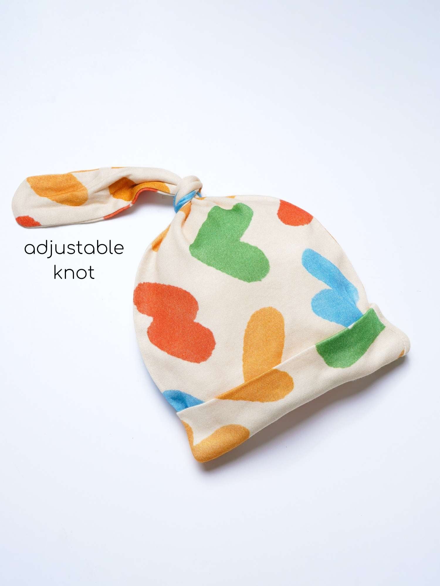 newborn baby bamboo cap mittens socks combo - prints