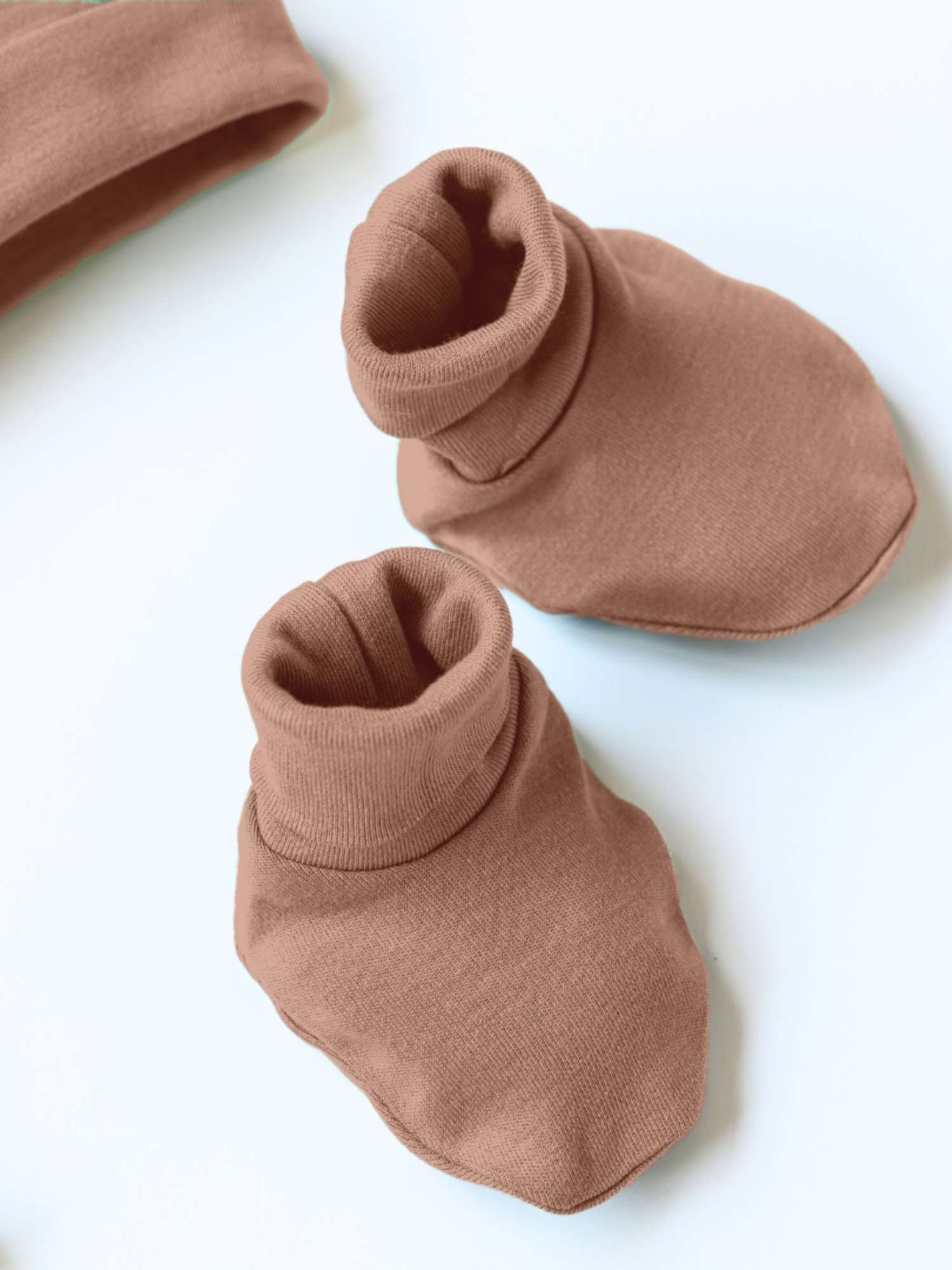 newborn baby bamboo cap mittens socks combo - solid colours