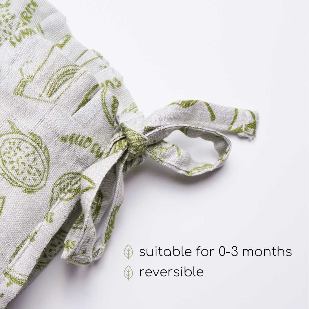 newborn bamboo muslin bonnet cap - enchanted garden