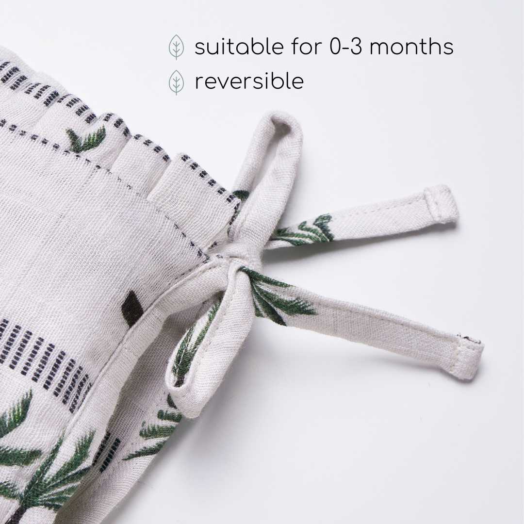 newborn bamboo muslin bonnet cap - by the sea