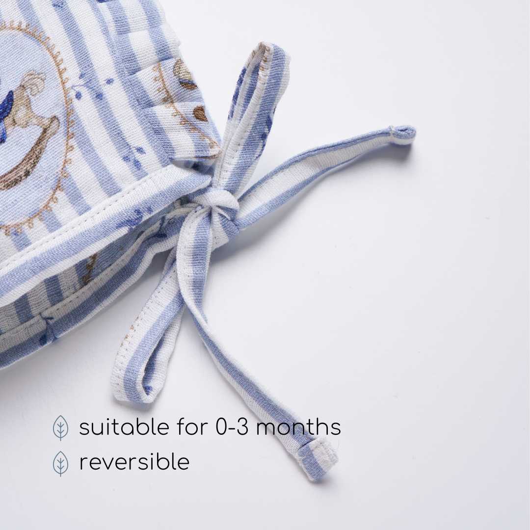 newborn bamboo muslin bonnet cap - into the wild