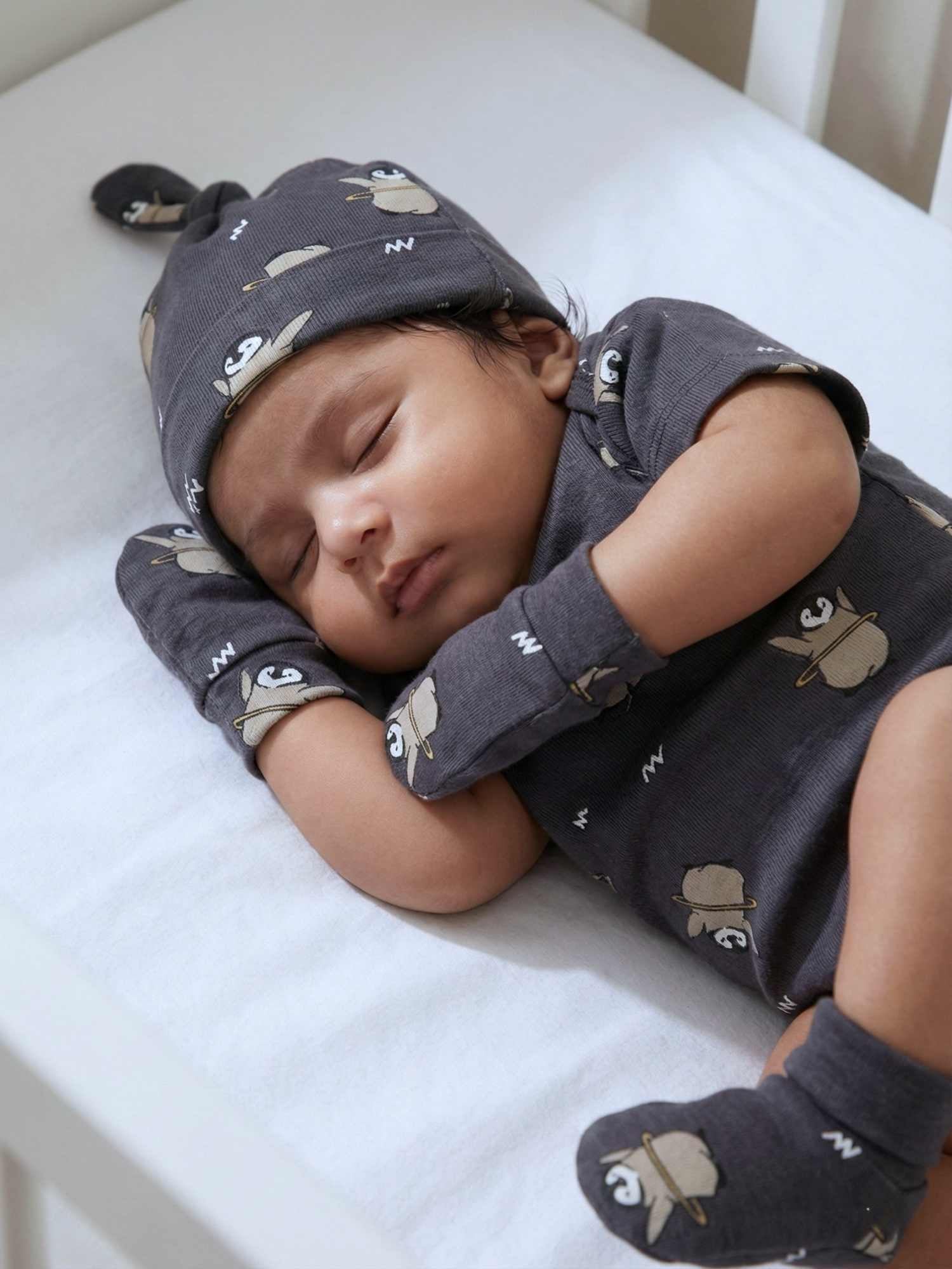 newborn baby bamboo cap mittens socks combo