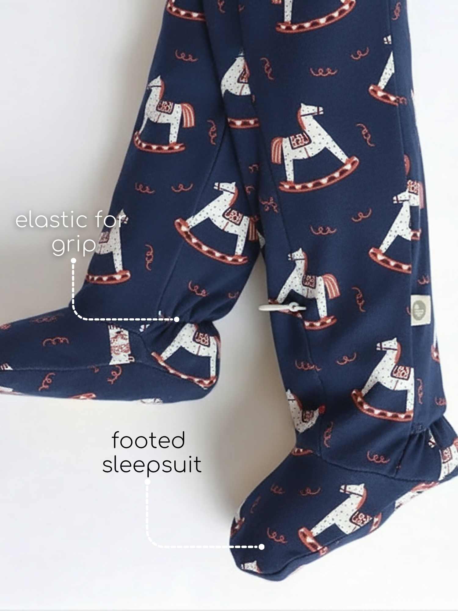 bamboo footed sleepsuit - christmas collection