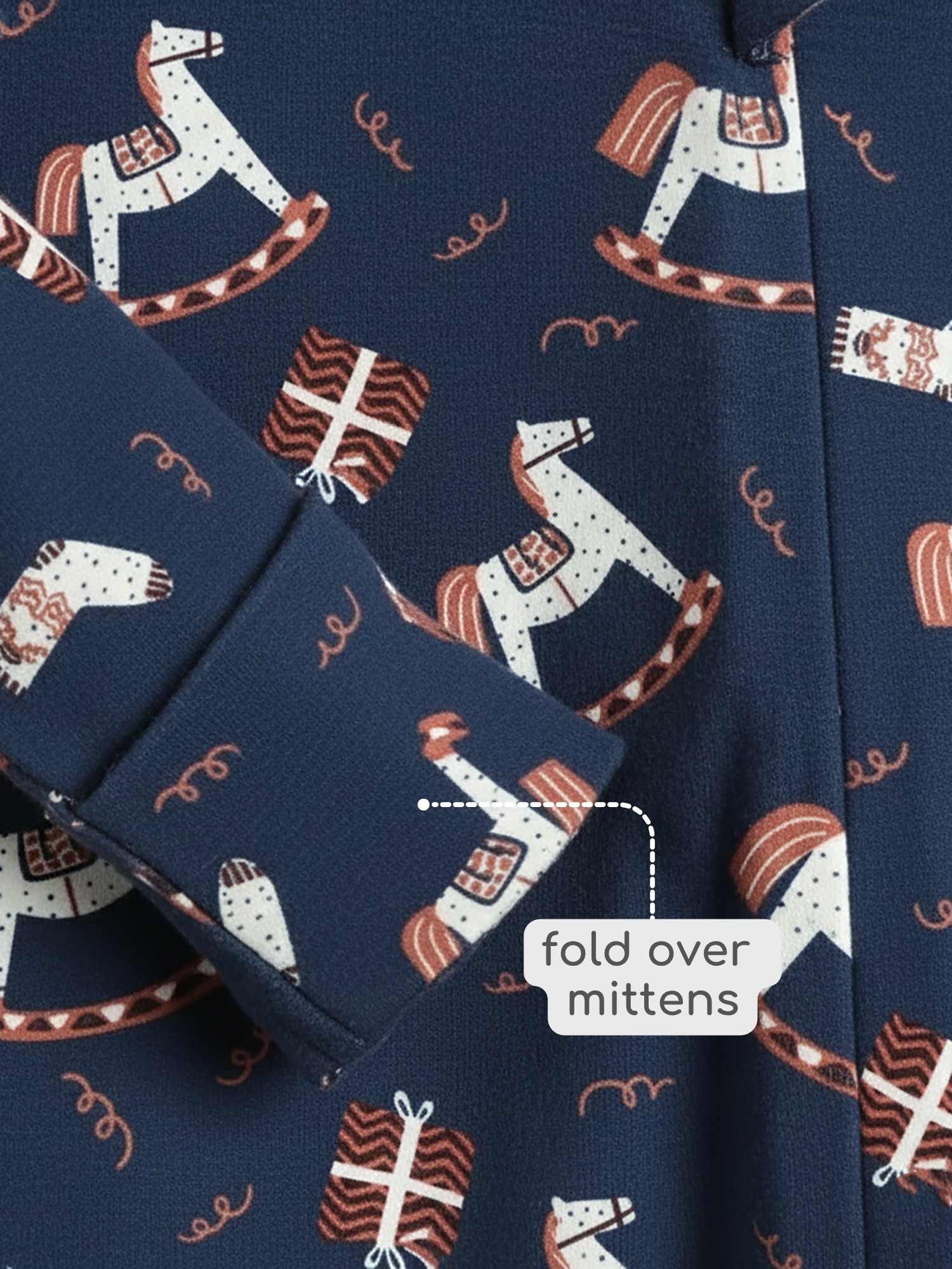 bamboo footed sleepsuit - christmas collection