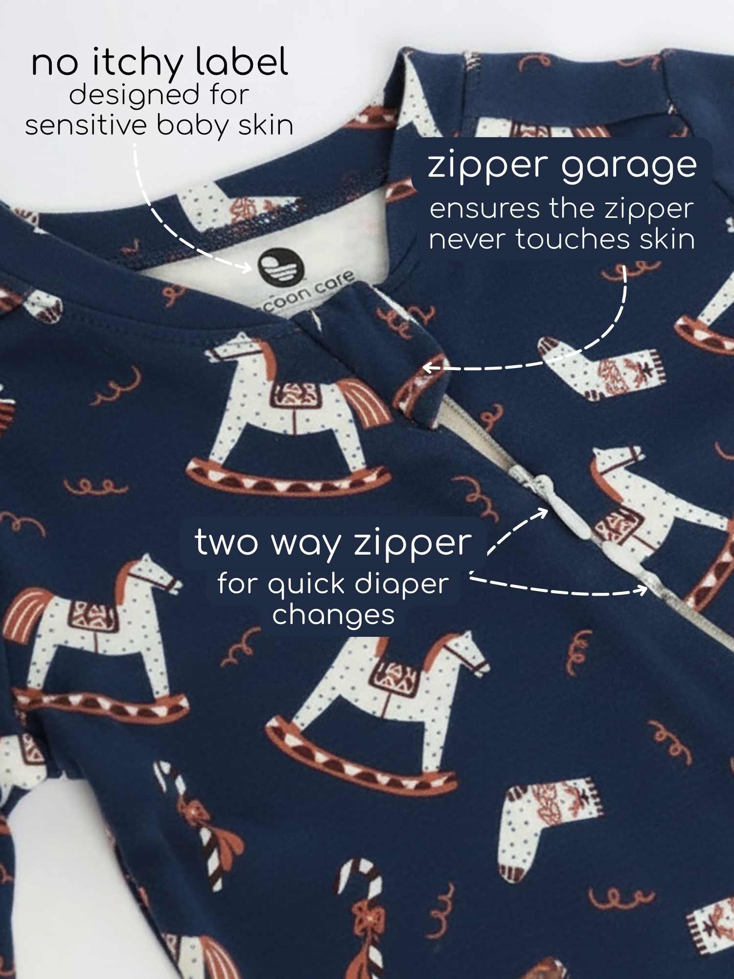 bamboo footed sleepsuit - christmas collection