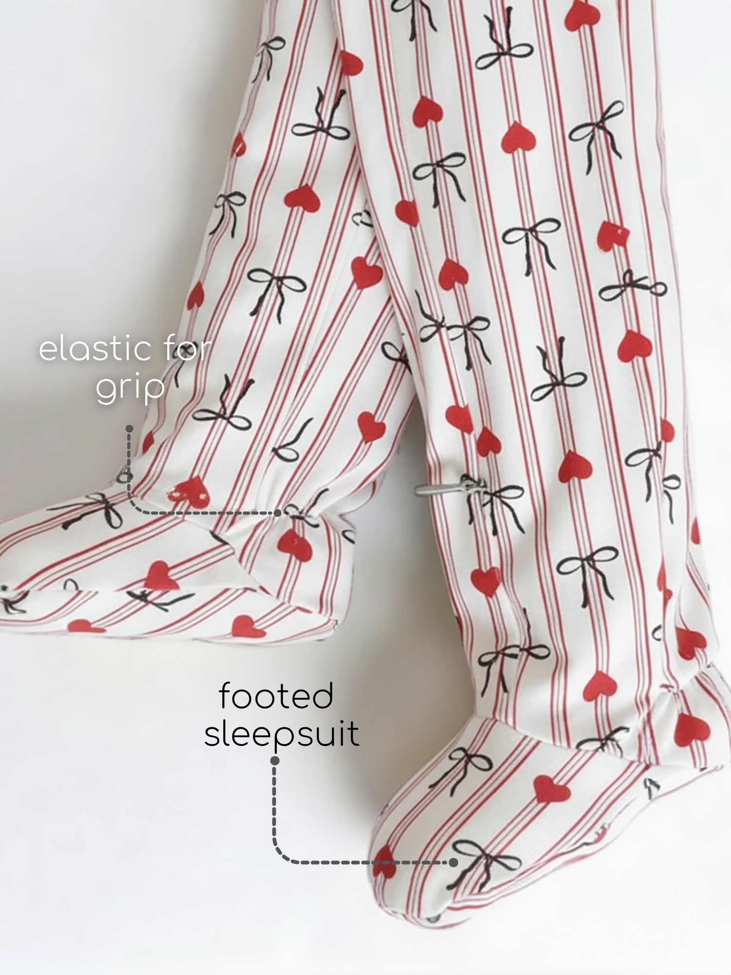 bamboo footed sleepsuit - christmas collection