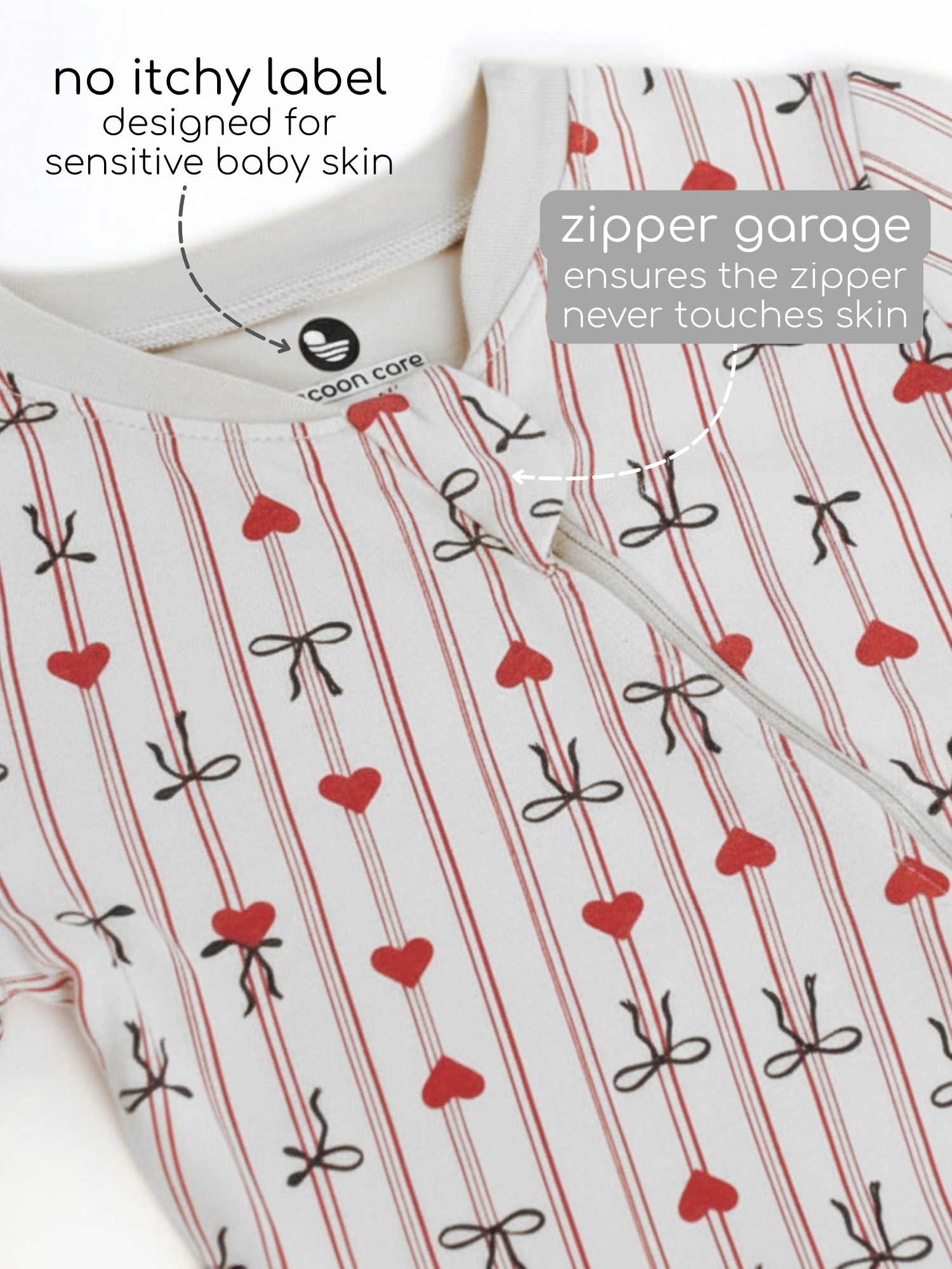 bamboo footed sleepsuit - christmas collection