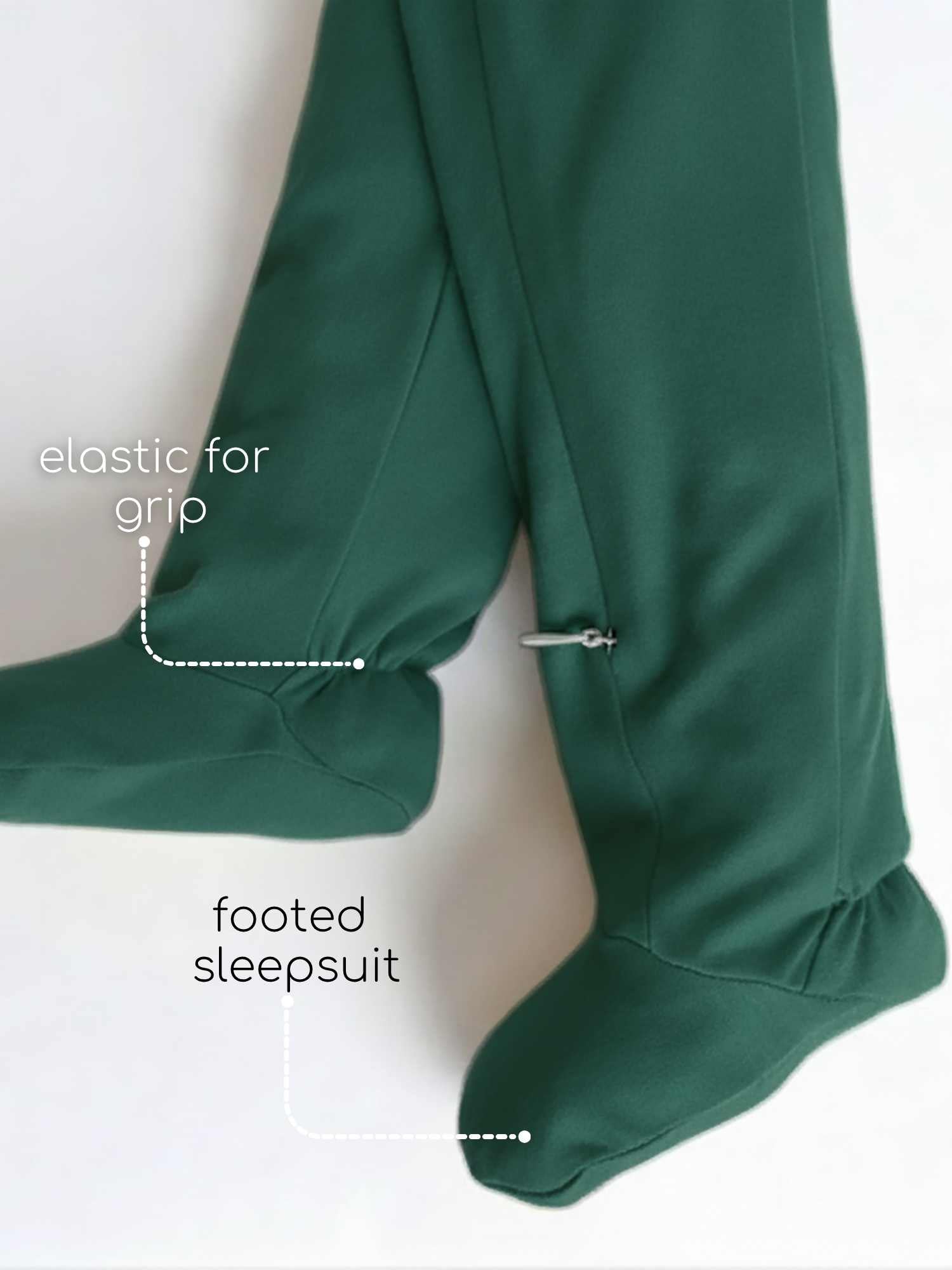 bamboo footed sleepsuit - christmas collection