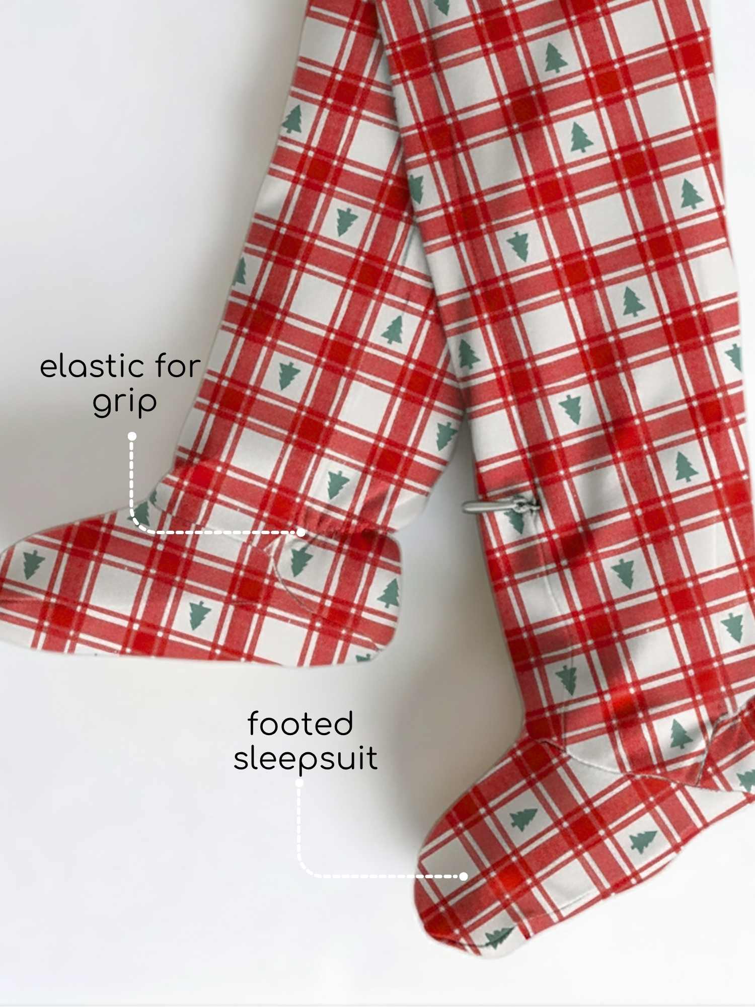bamboo footed sleepsuit - christmas collection