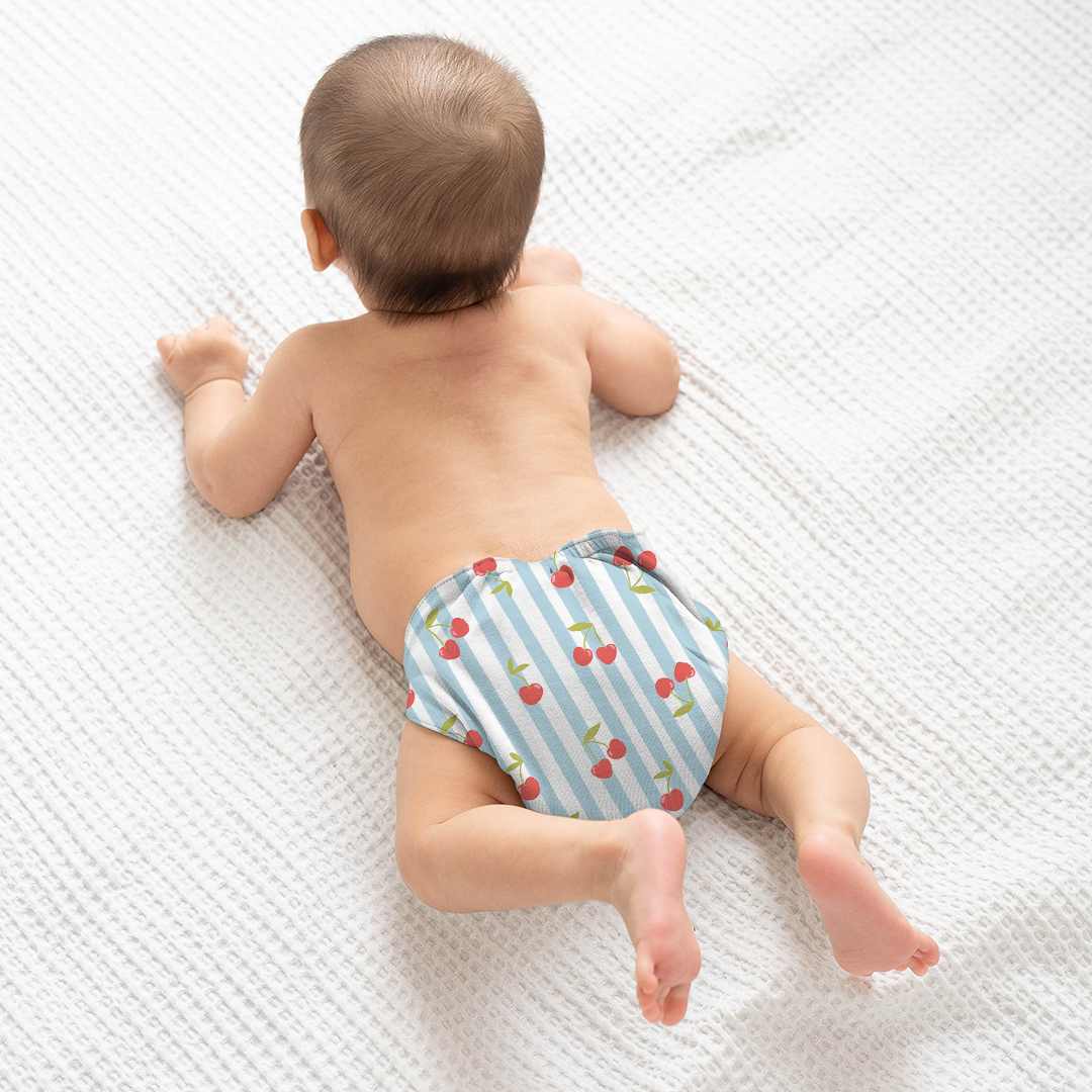 bamboo knit cloth nappy - prints