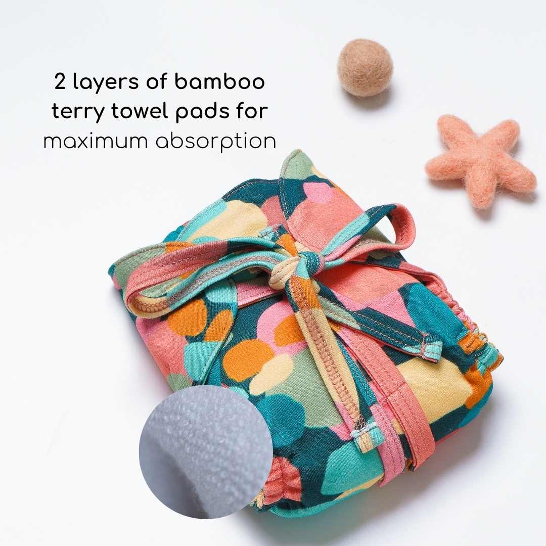 bamboo knit cloth nappy - prints