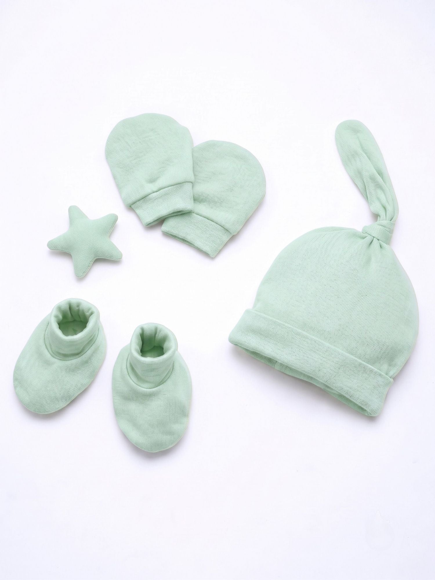 newborn baby bamboo cap mittens socks combo