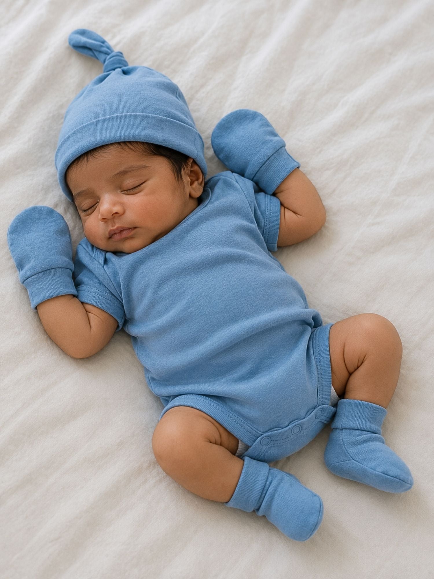 newborn baby bamboo cap mittens socks combo