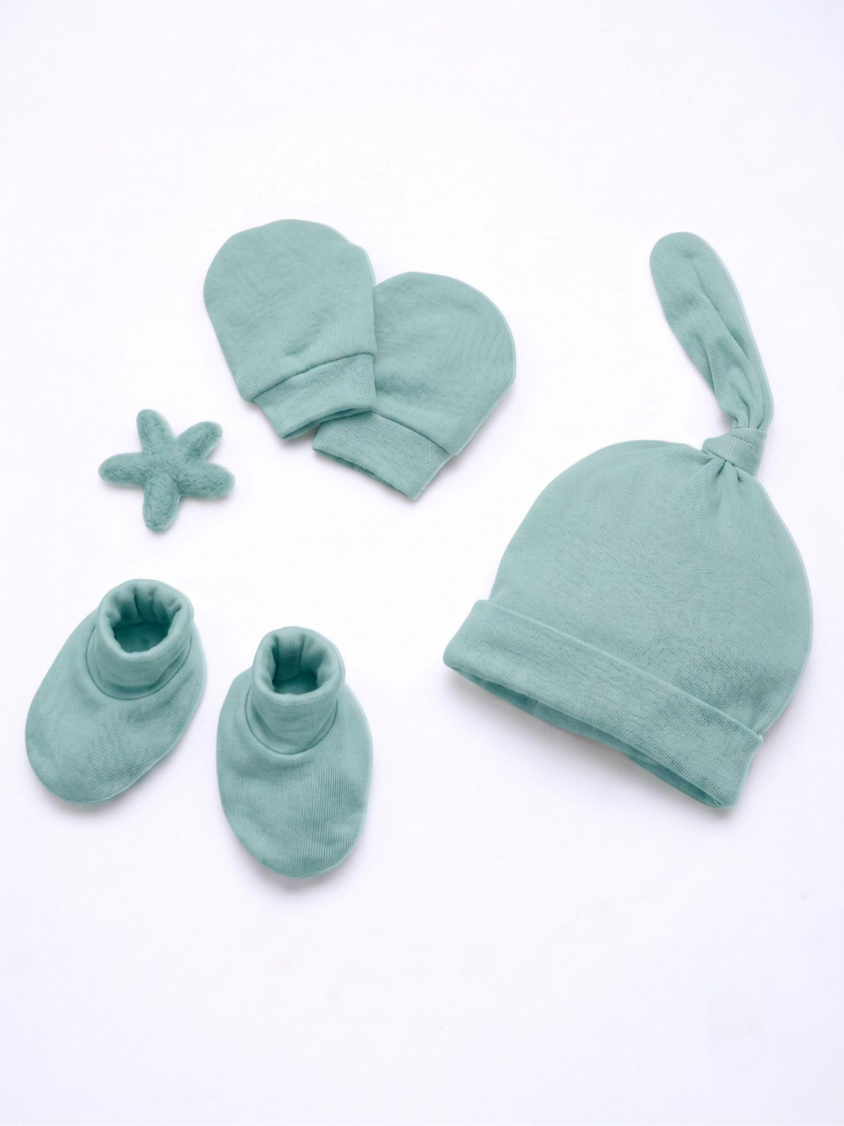 newborn baby bamboo cap mittens socks combo