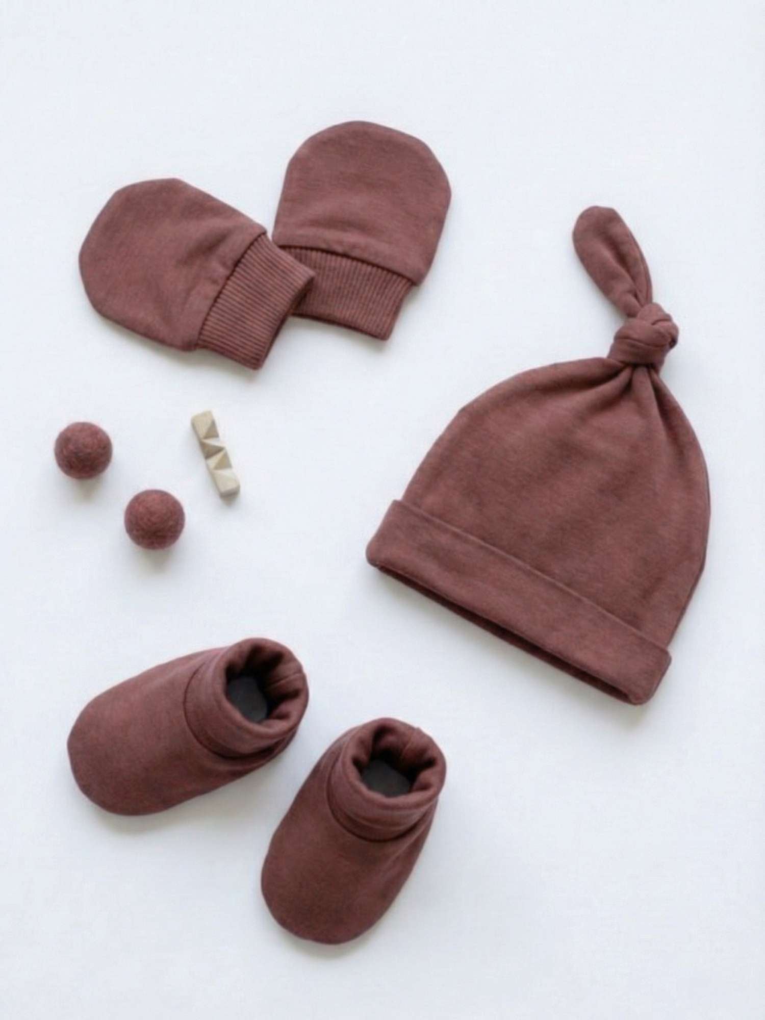 newborn baby bamboo cap mittens socks combo