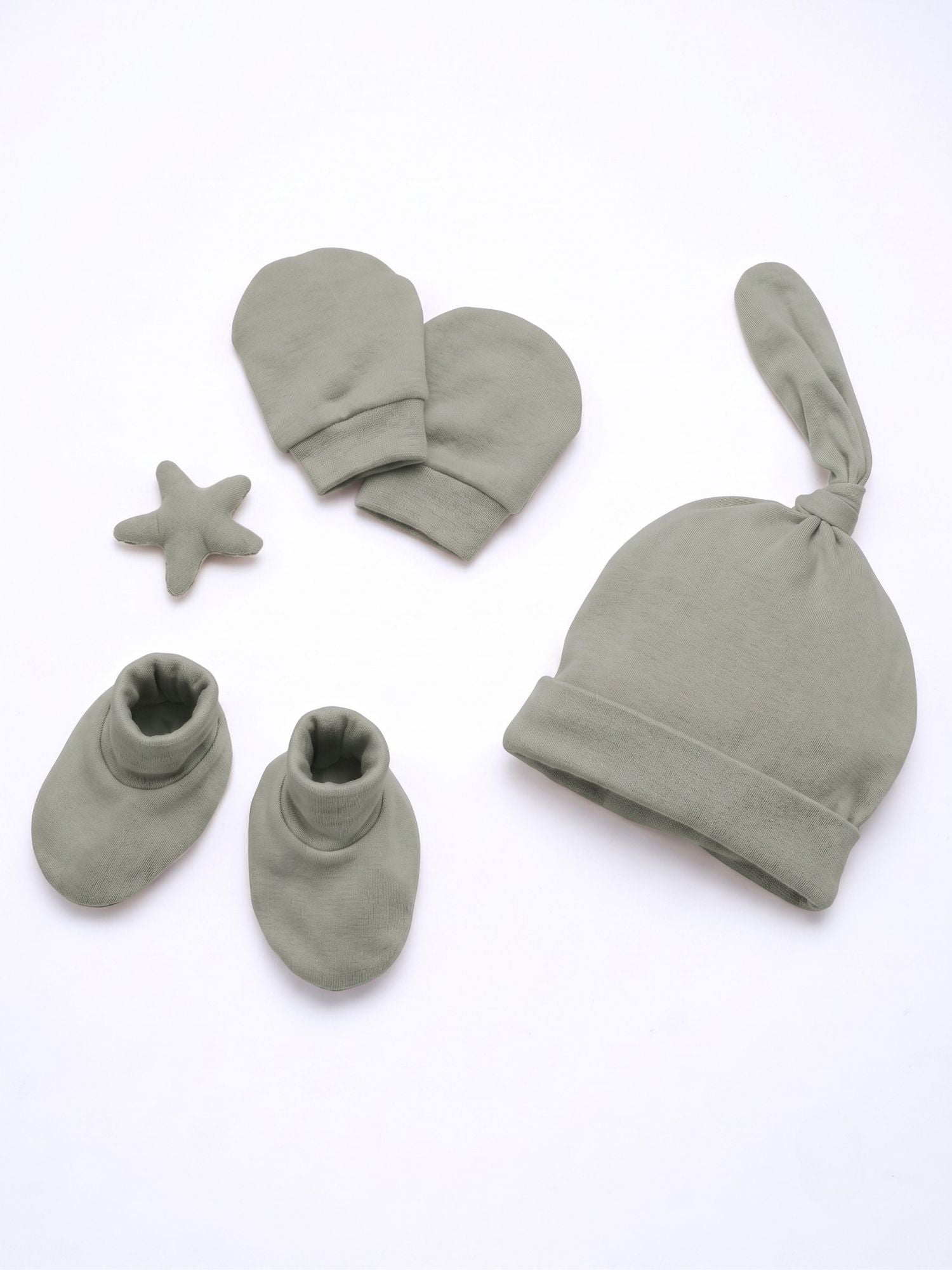 newborn baby bamboo cap mittens socks combo