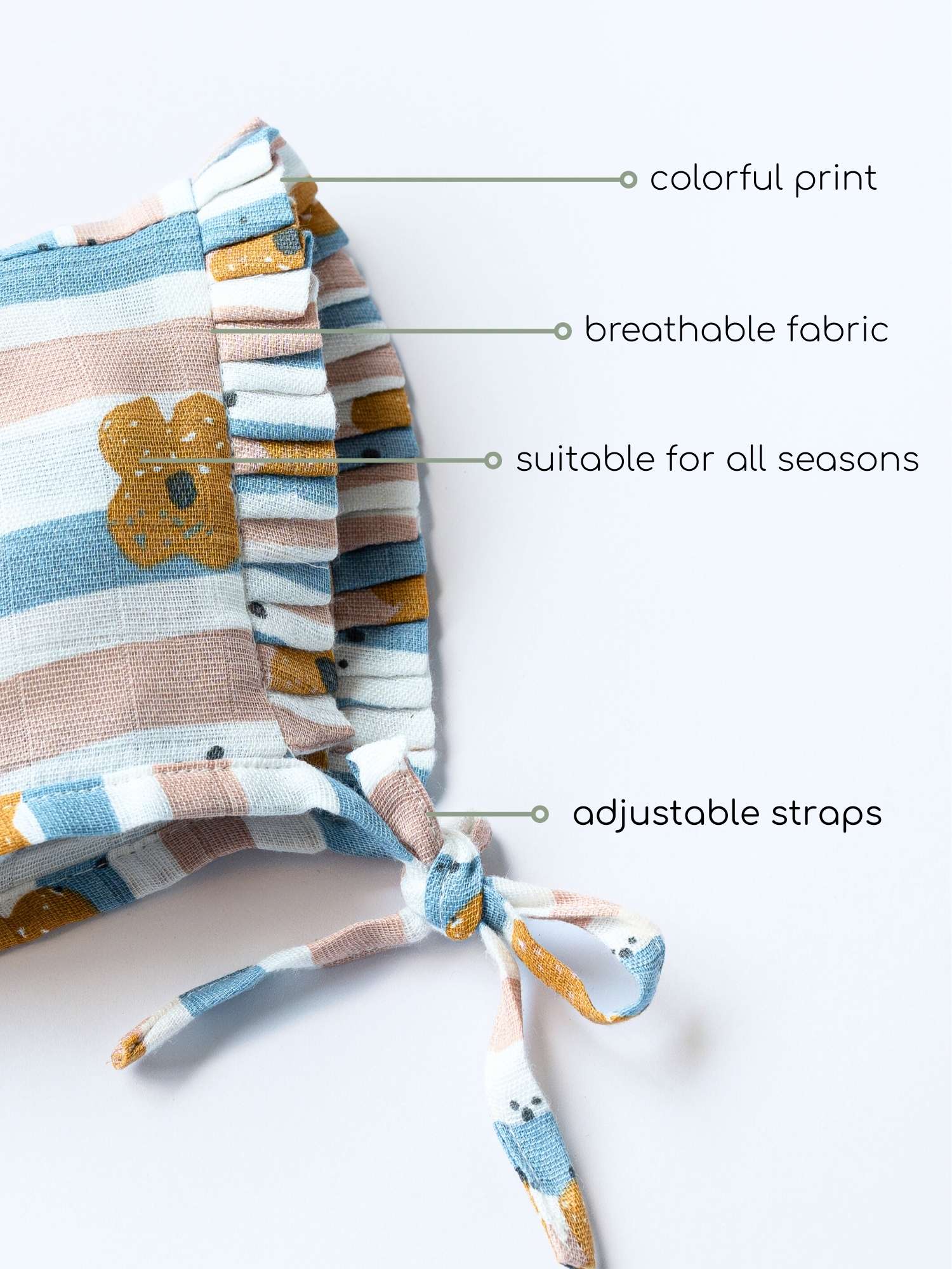 newborn bamboo muslin bonnet cap pack of 6