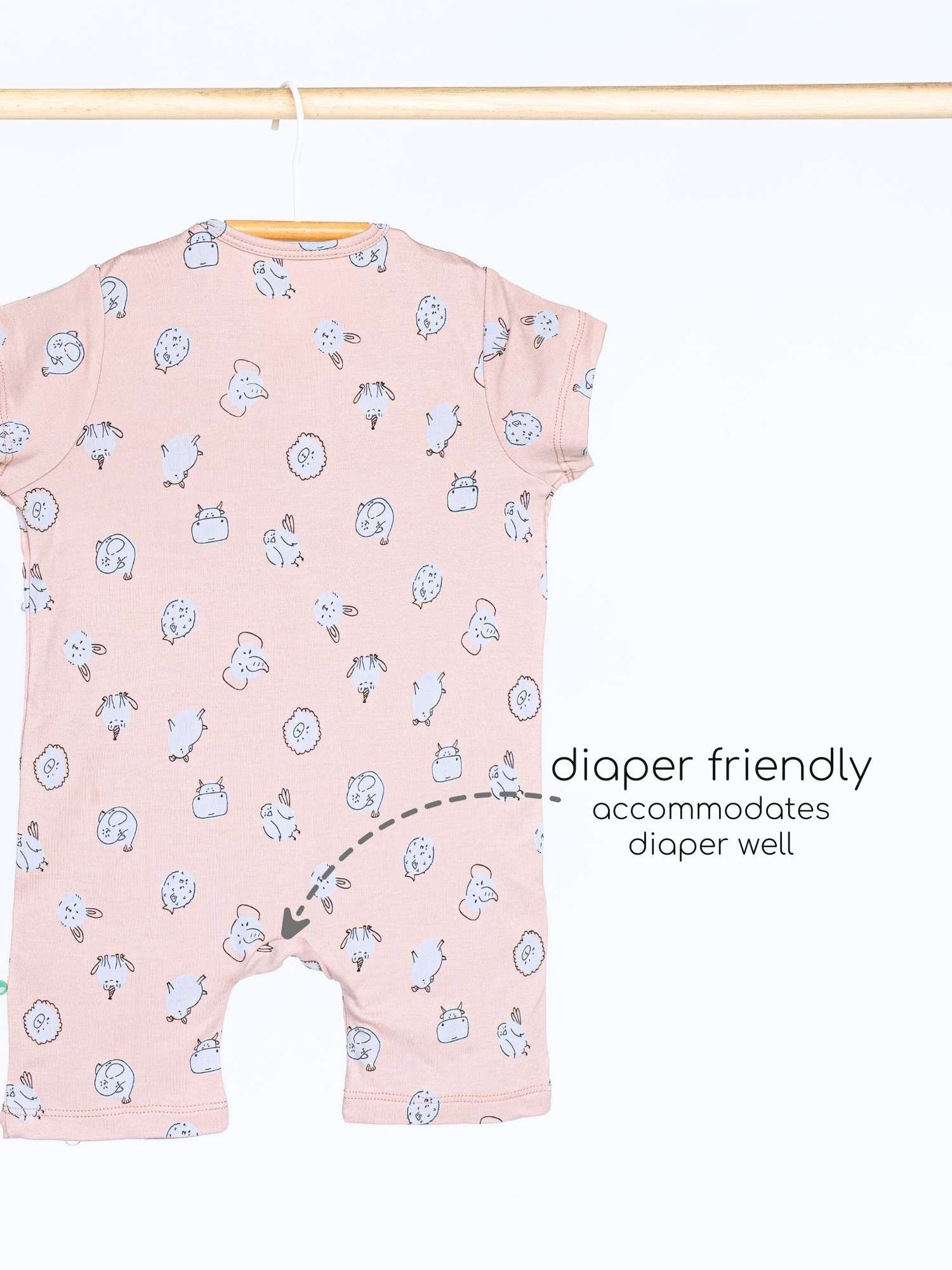 short sleeve bamboo romper