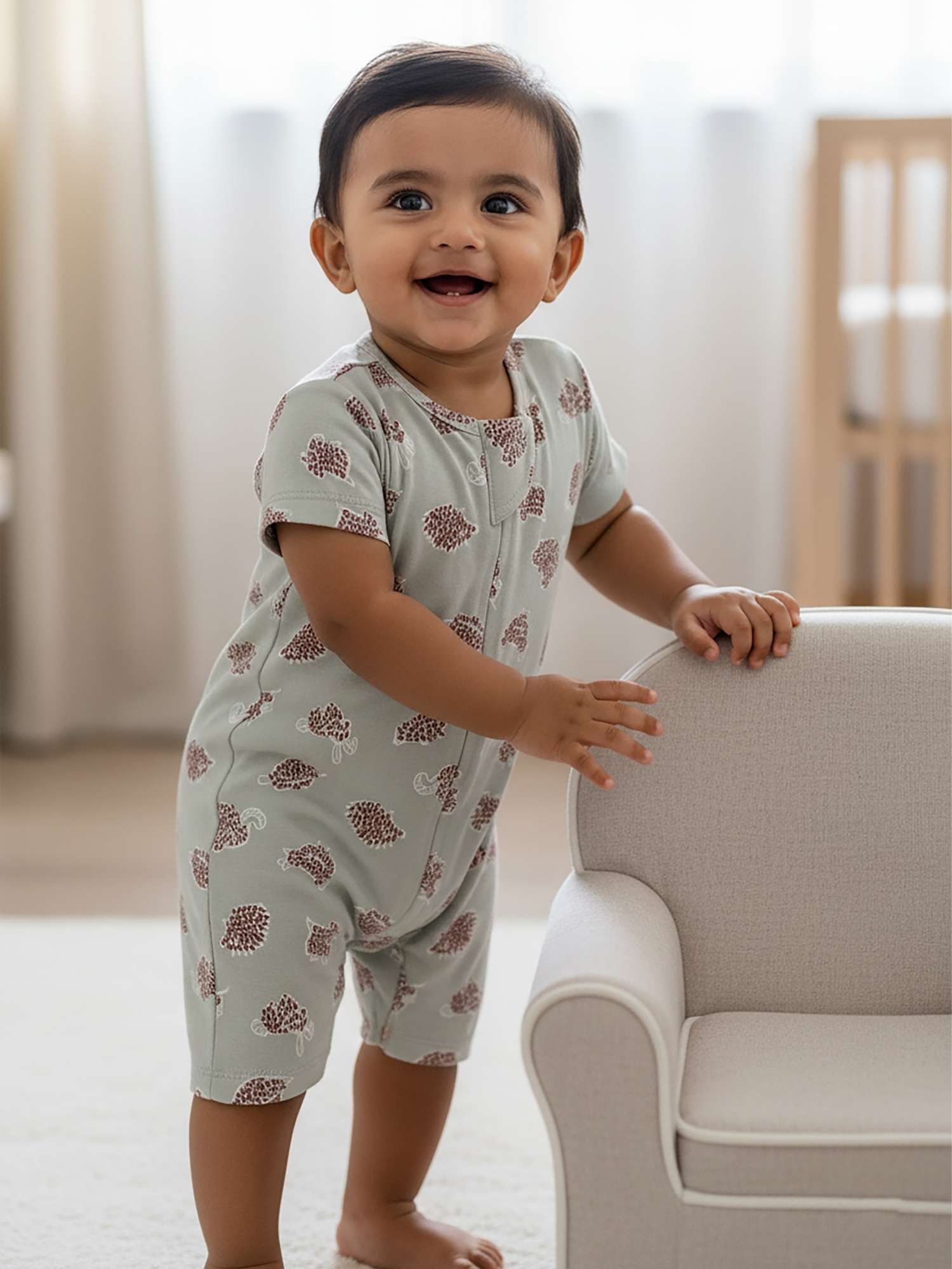 short sleeve bamboo romper