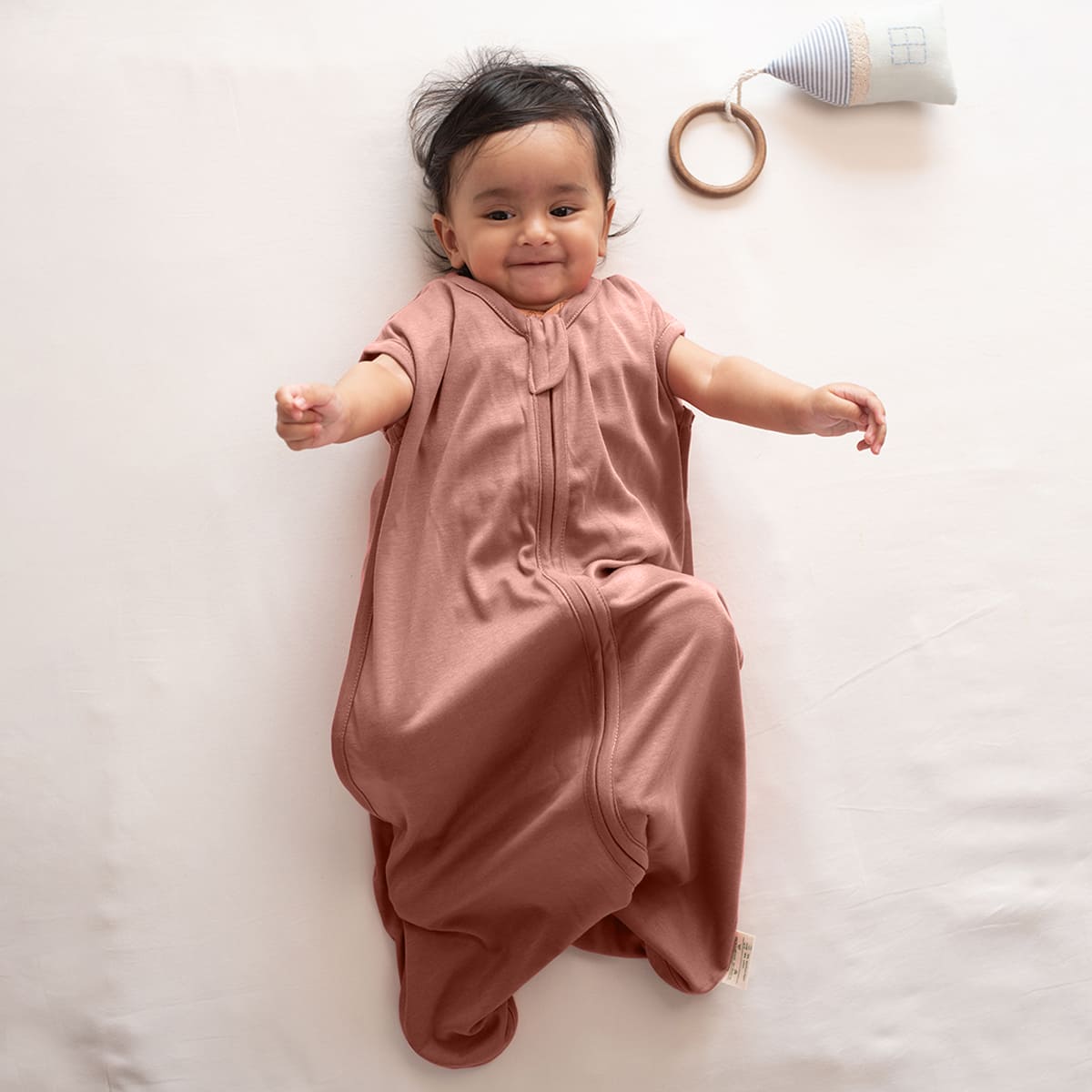 bamboo sleeping bag with foot opening - solid colours