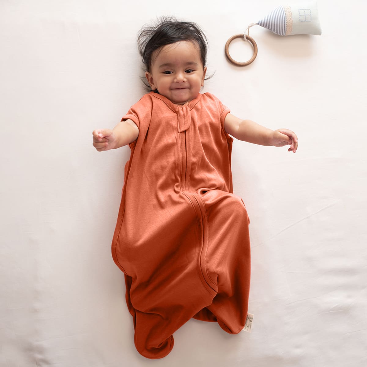 bamboo sleeping bag with foot opening - solid colours