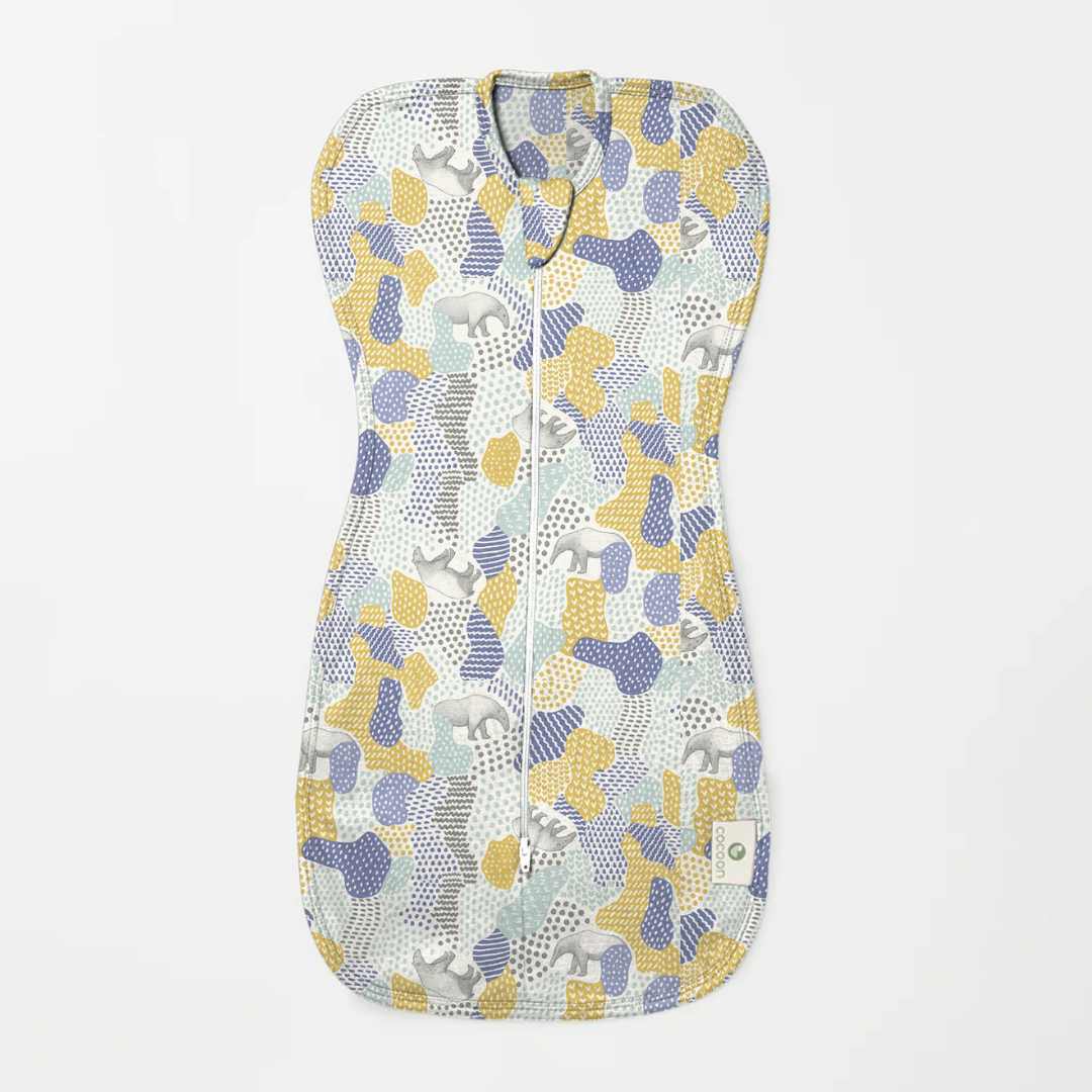 bamboo hands up swaddle pod for baby - prints
