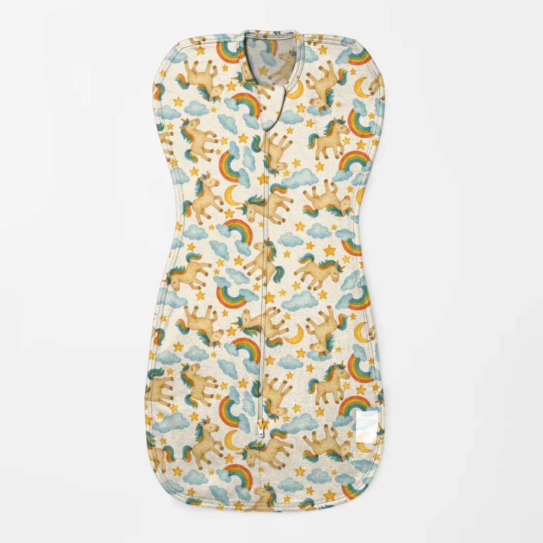 bamboo hands up swaddle pod for baby - prints