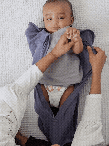 bamboo hands up swaddle pod for baby - solid colours