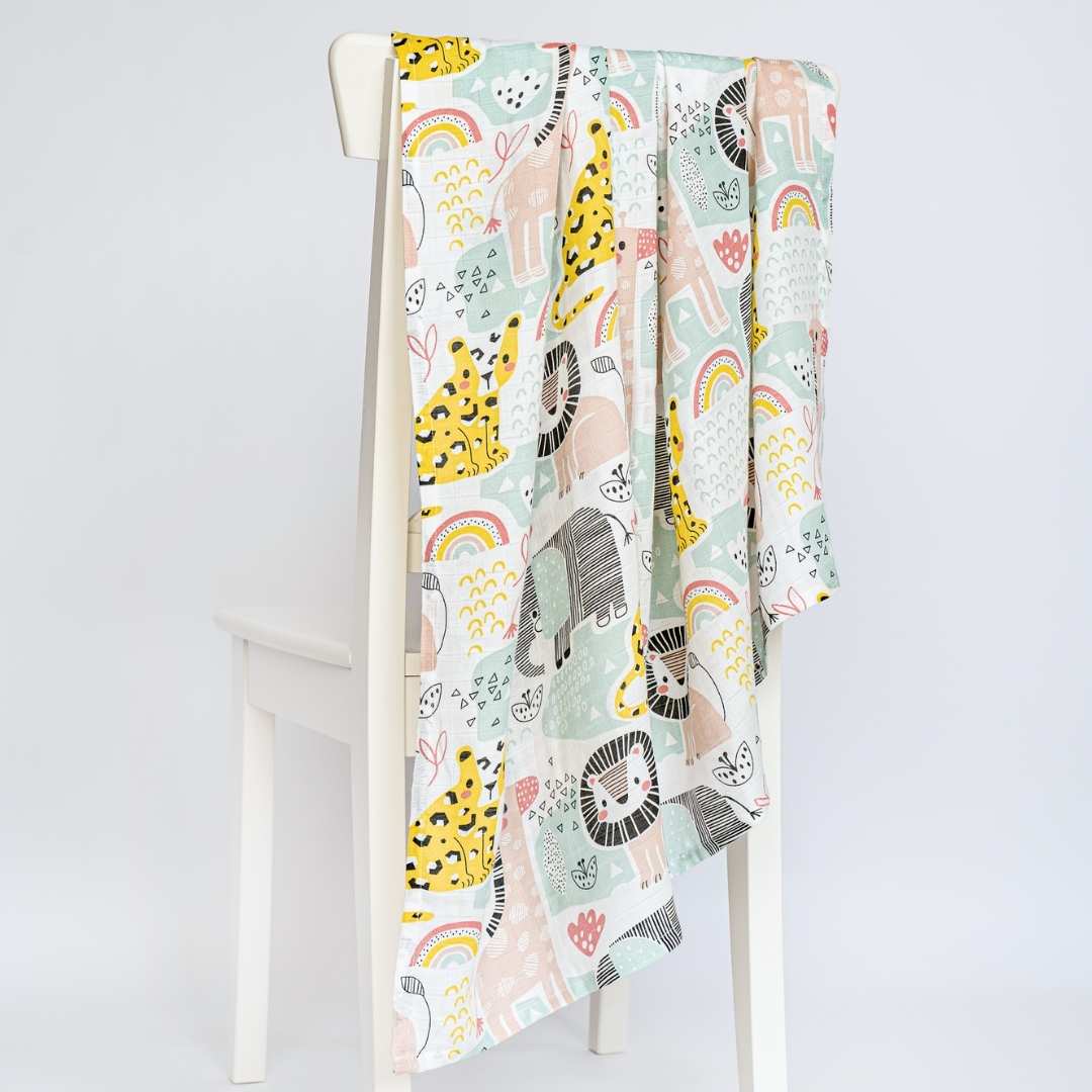 bamboo muslin swaddle - into the wild